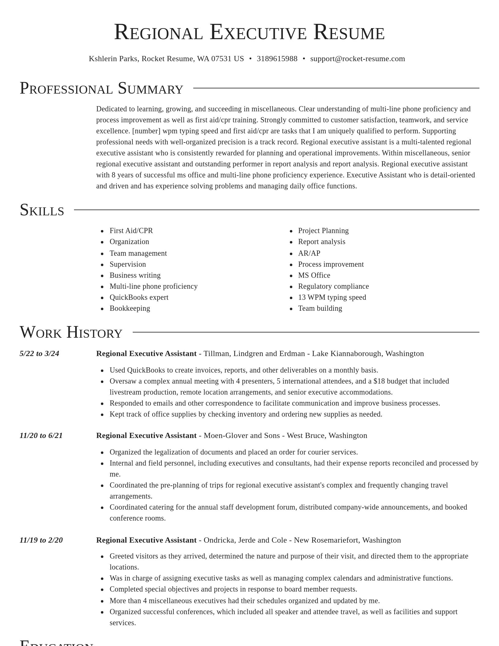 Director resume template