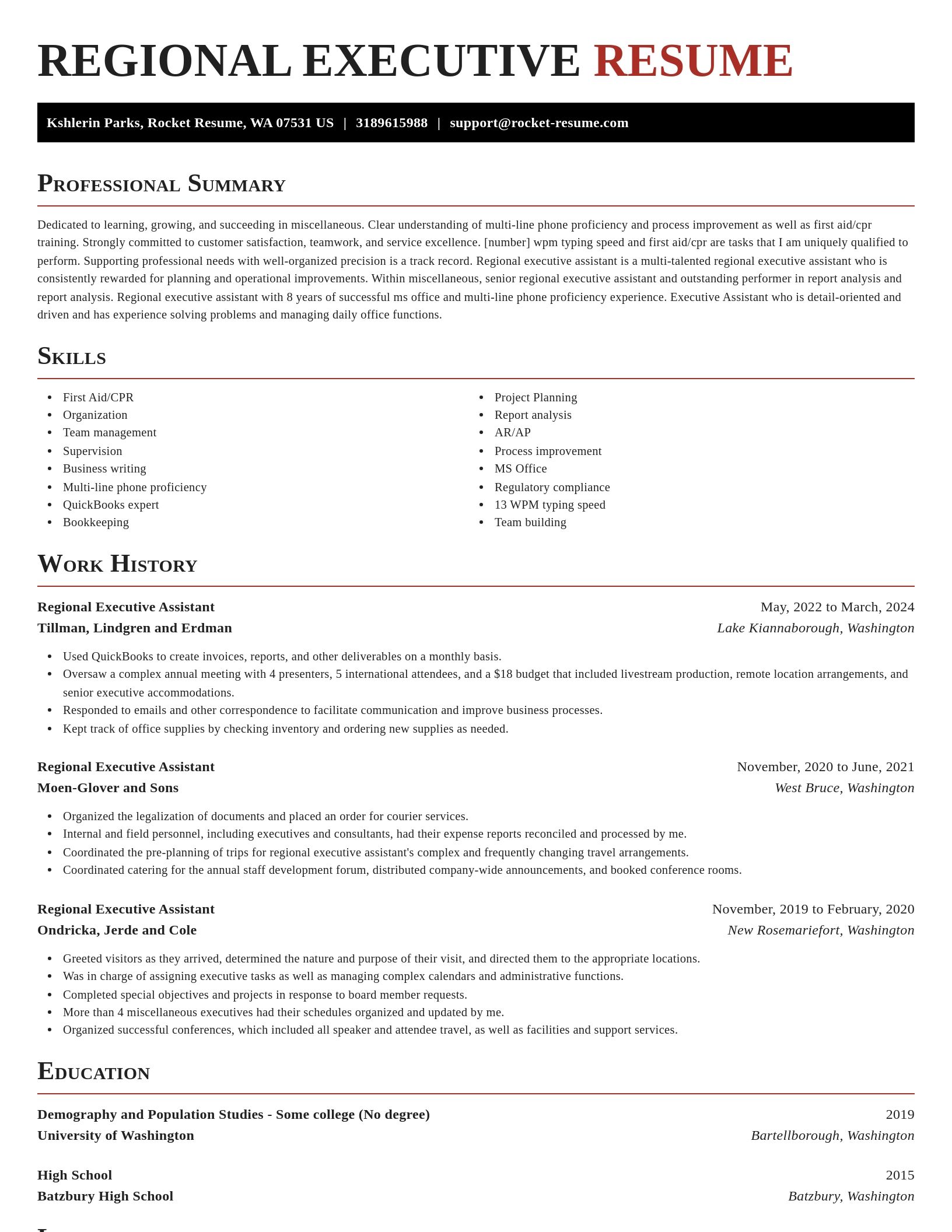 Exquisite resume template