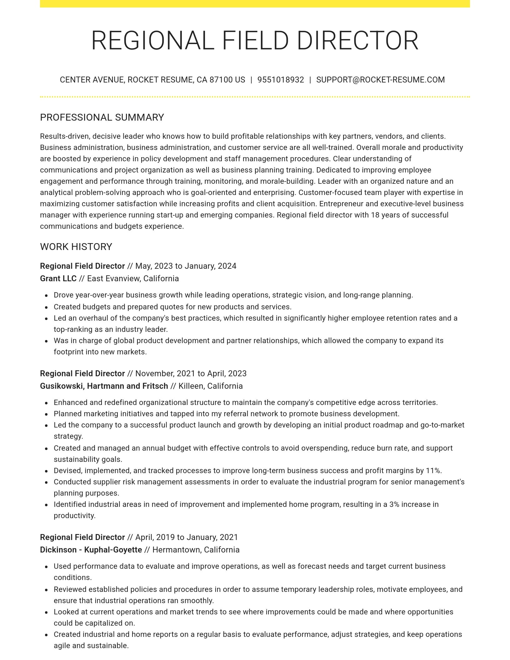Grand resume template