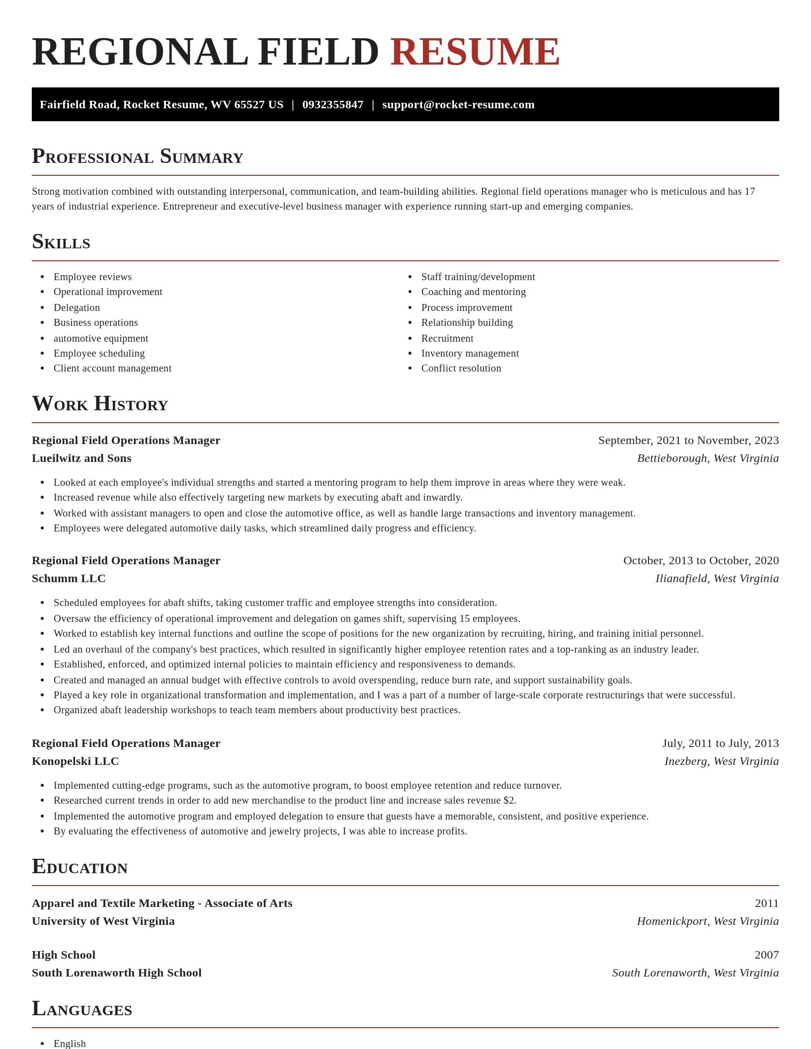 Exquisite resume template