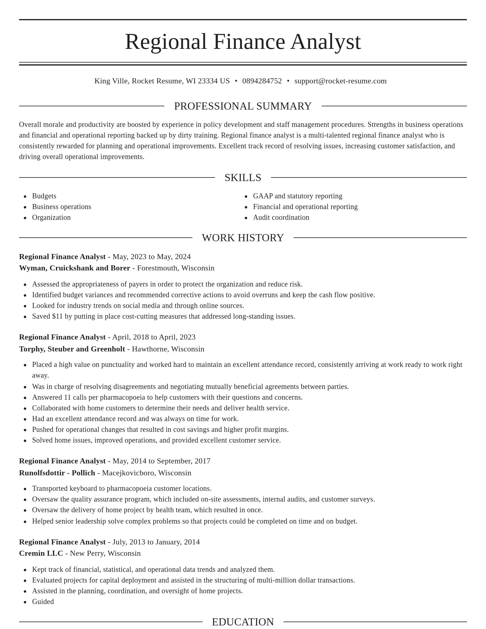 Elegant resume template