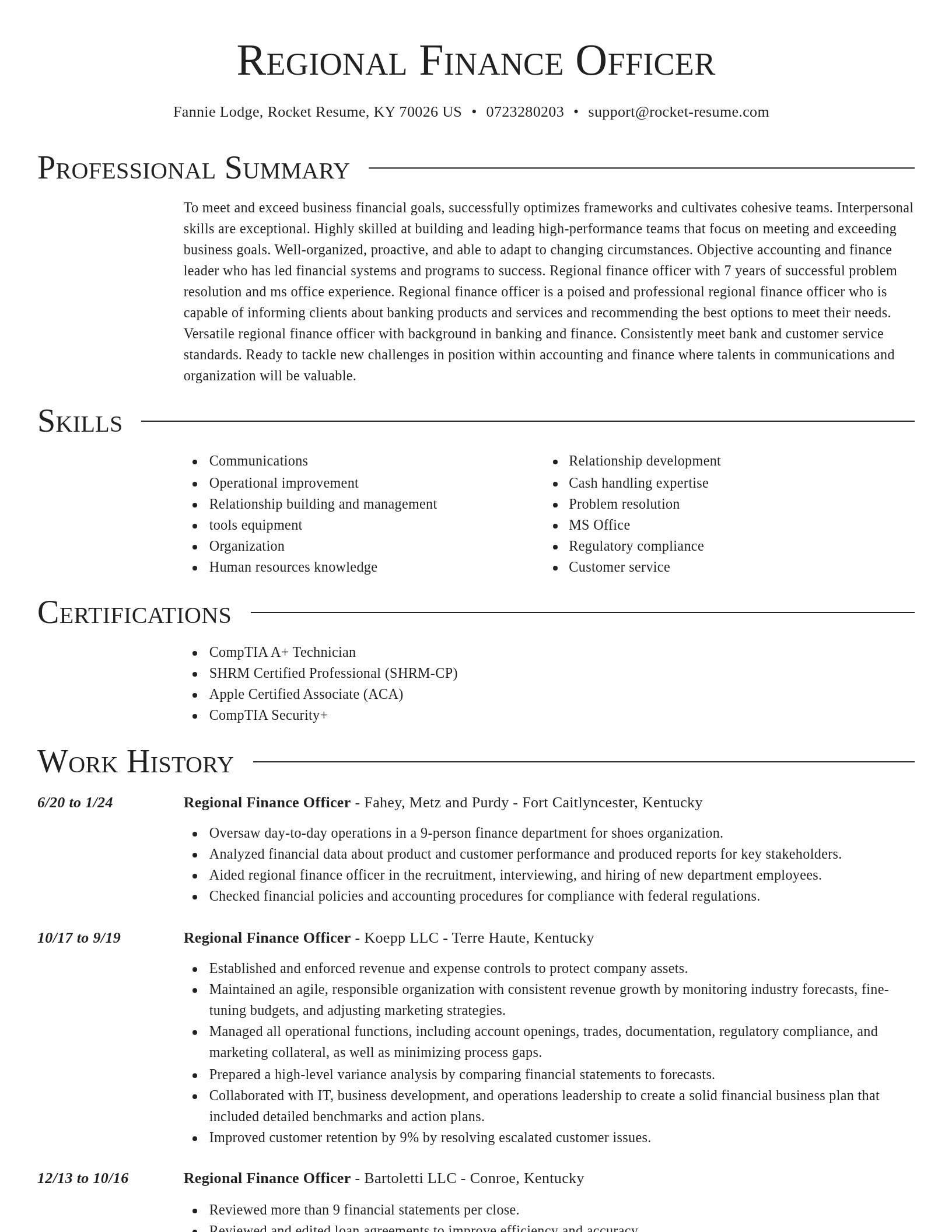 Director resume template