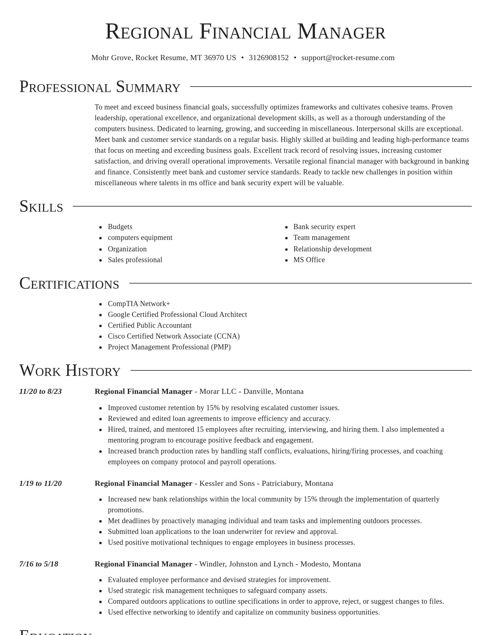Director resume template