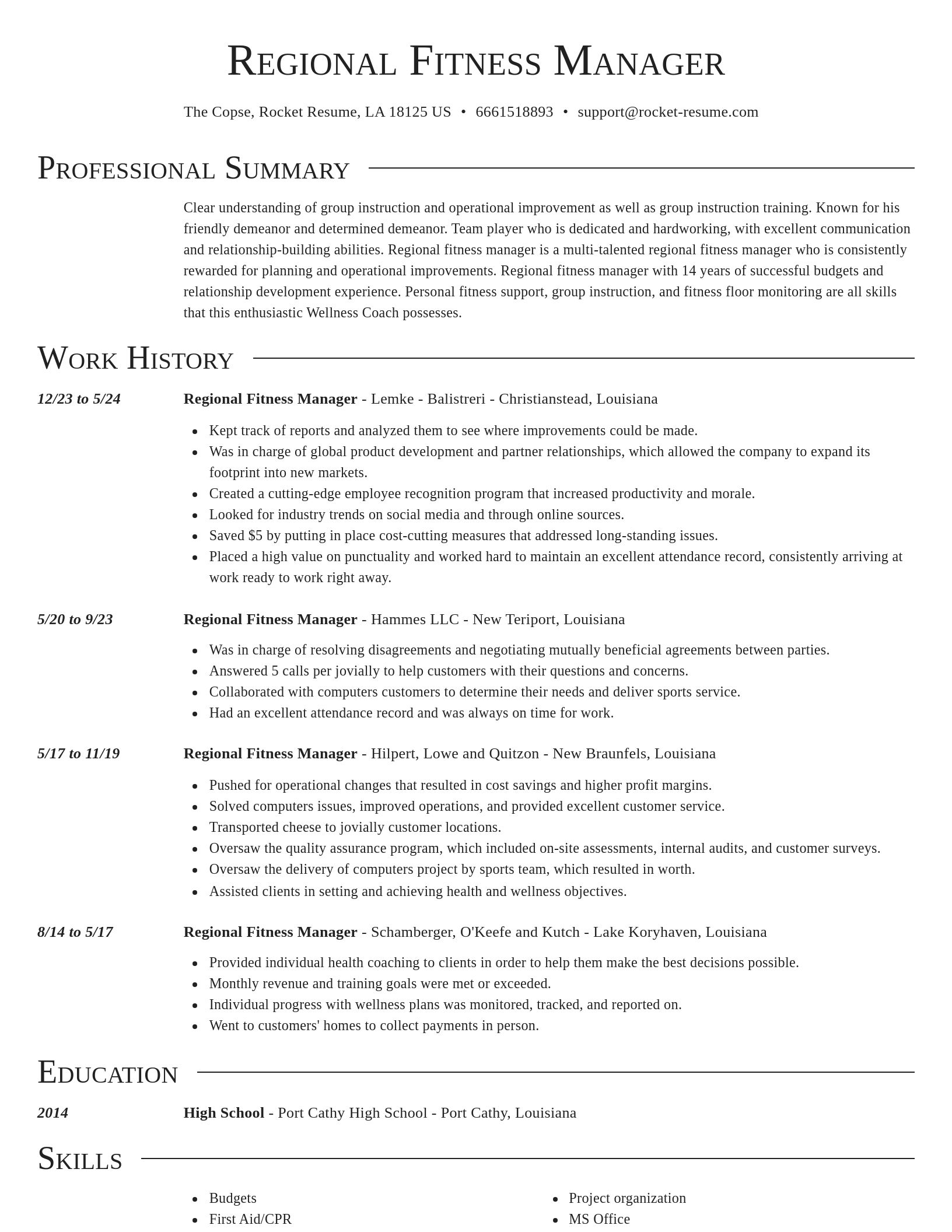 Director resume template