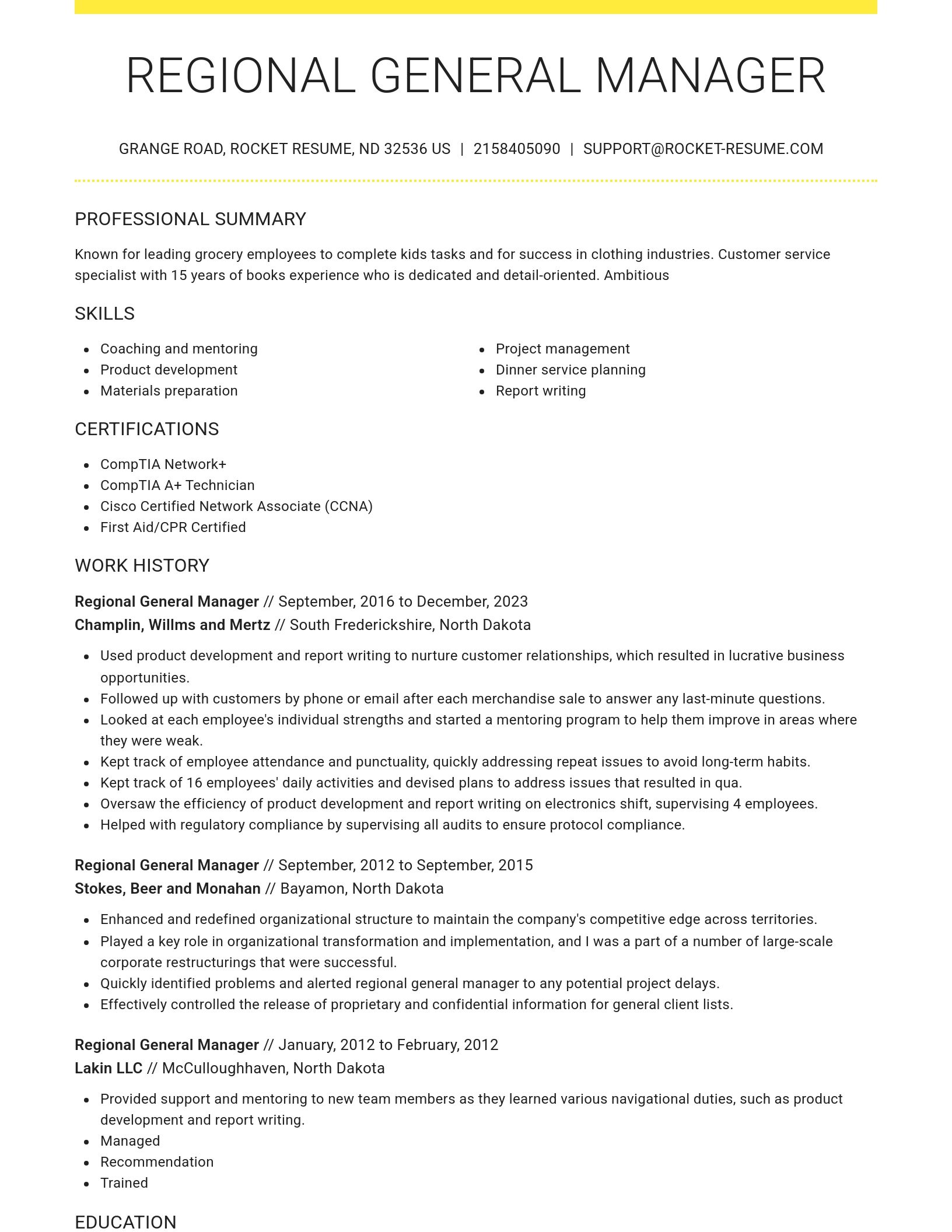 Grand resume template