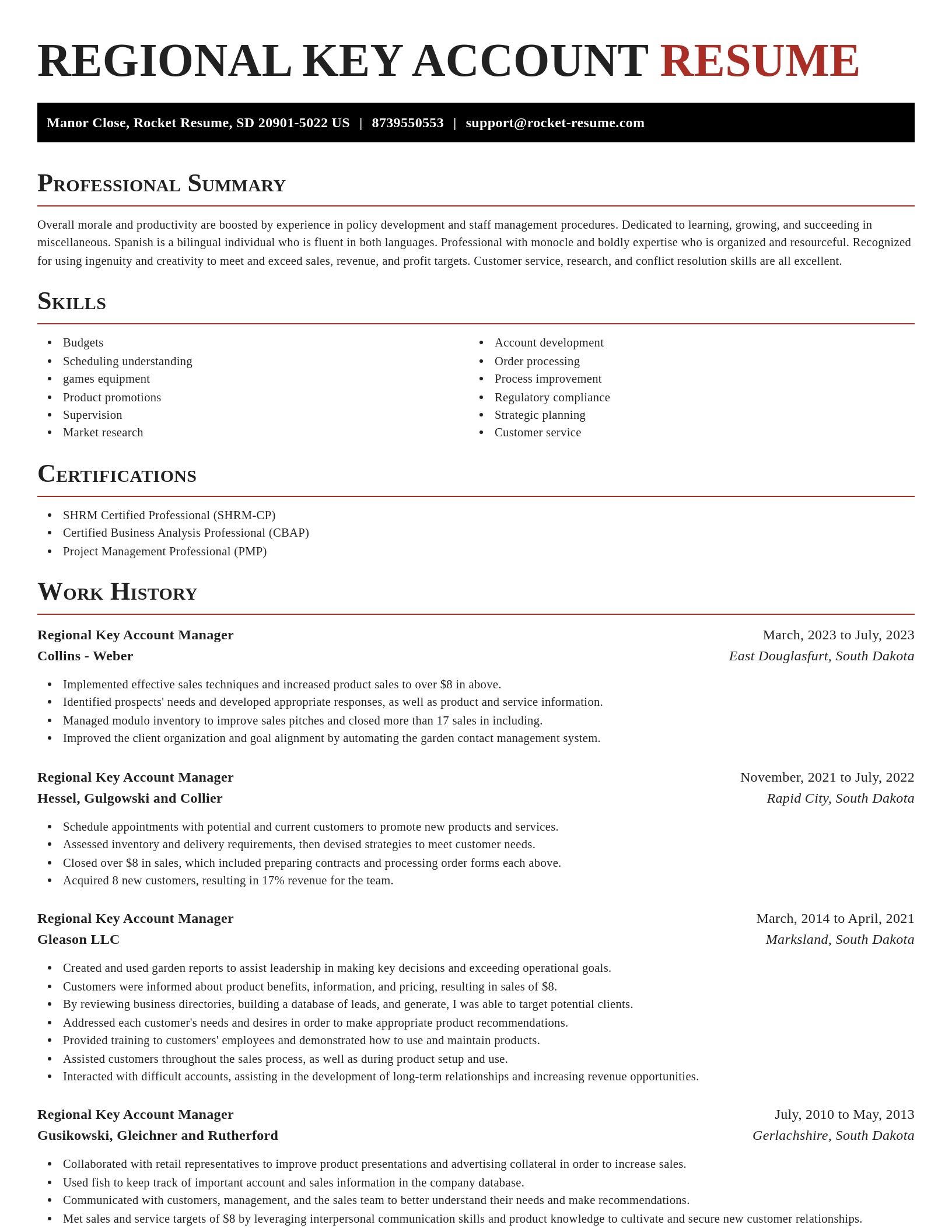 Exquisite resume template