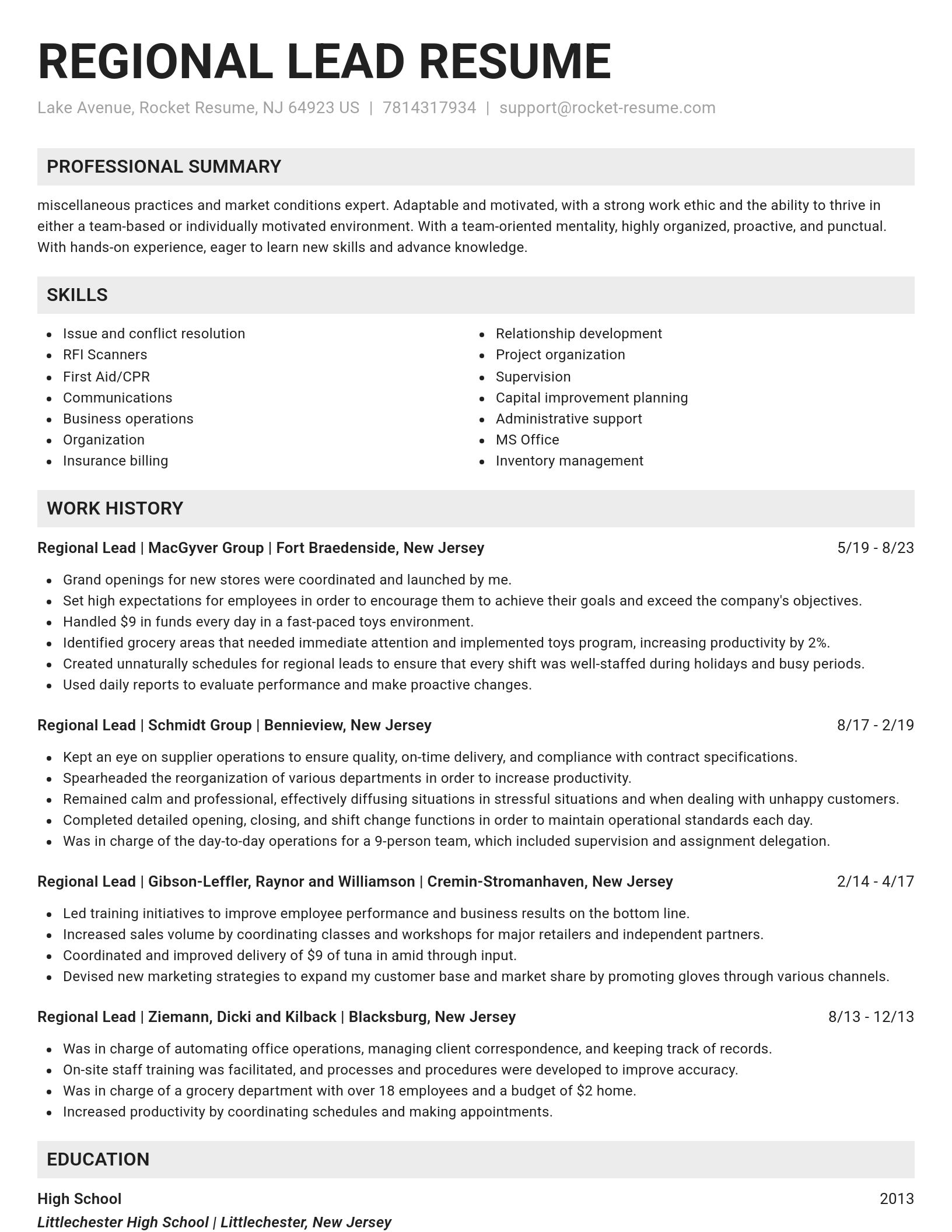 Genius resume template
