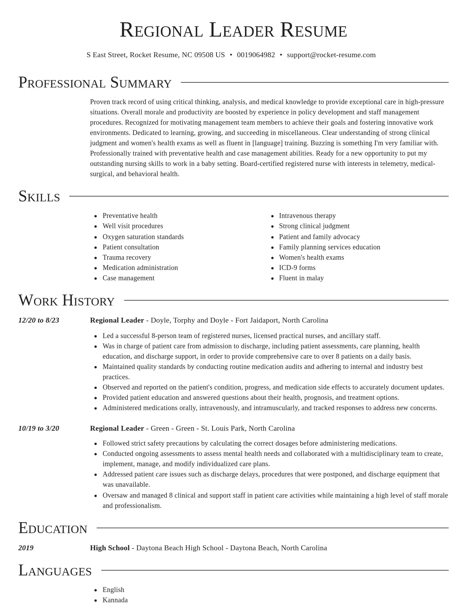 Director resume template