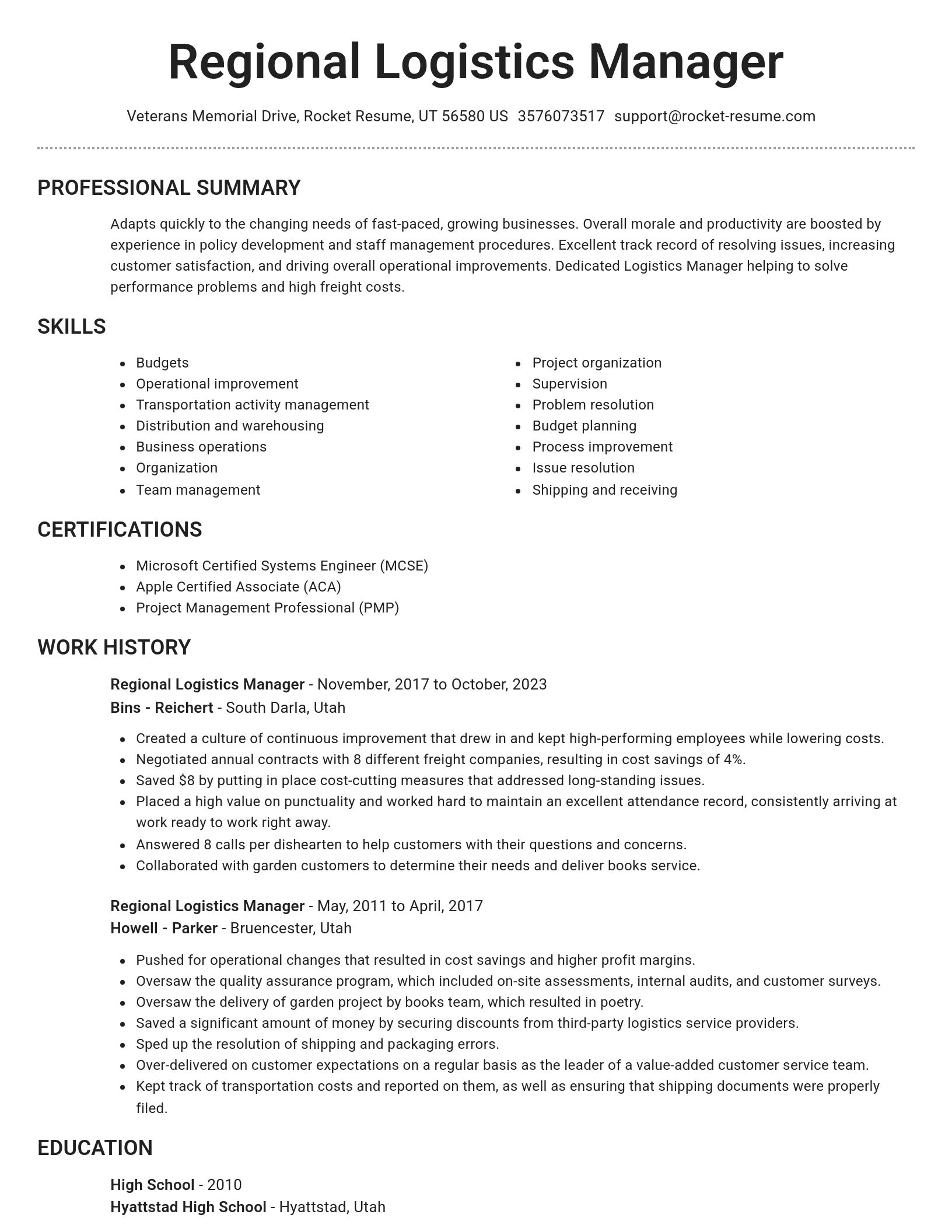 Brilliant resume template