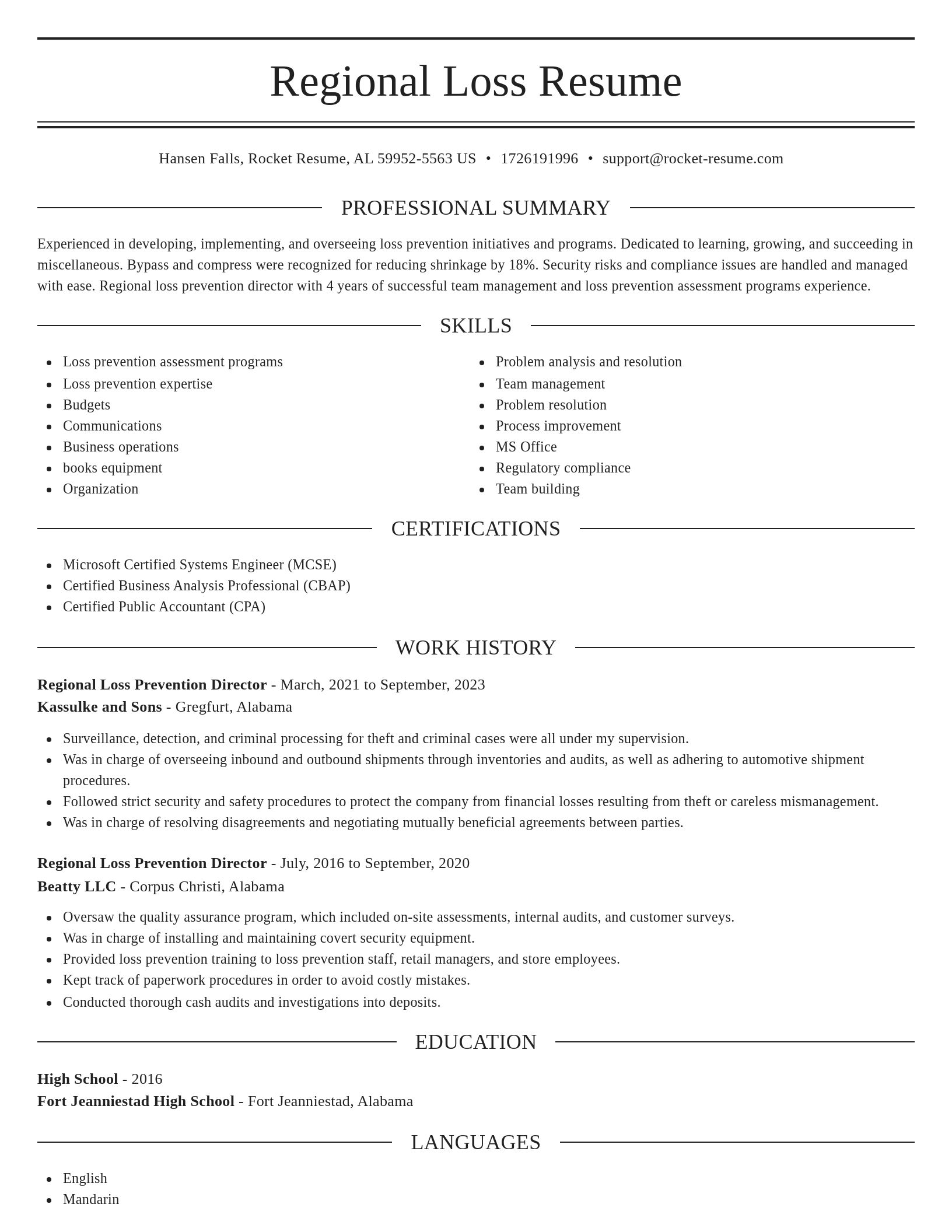 Elegant resume template