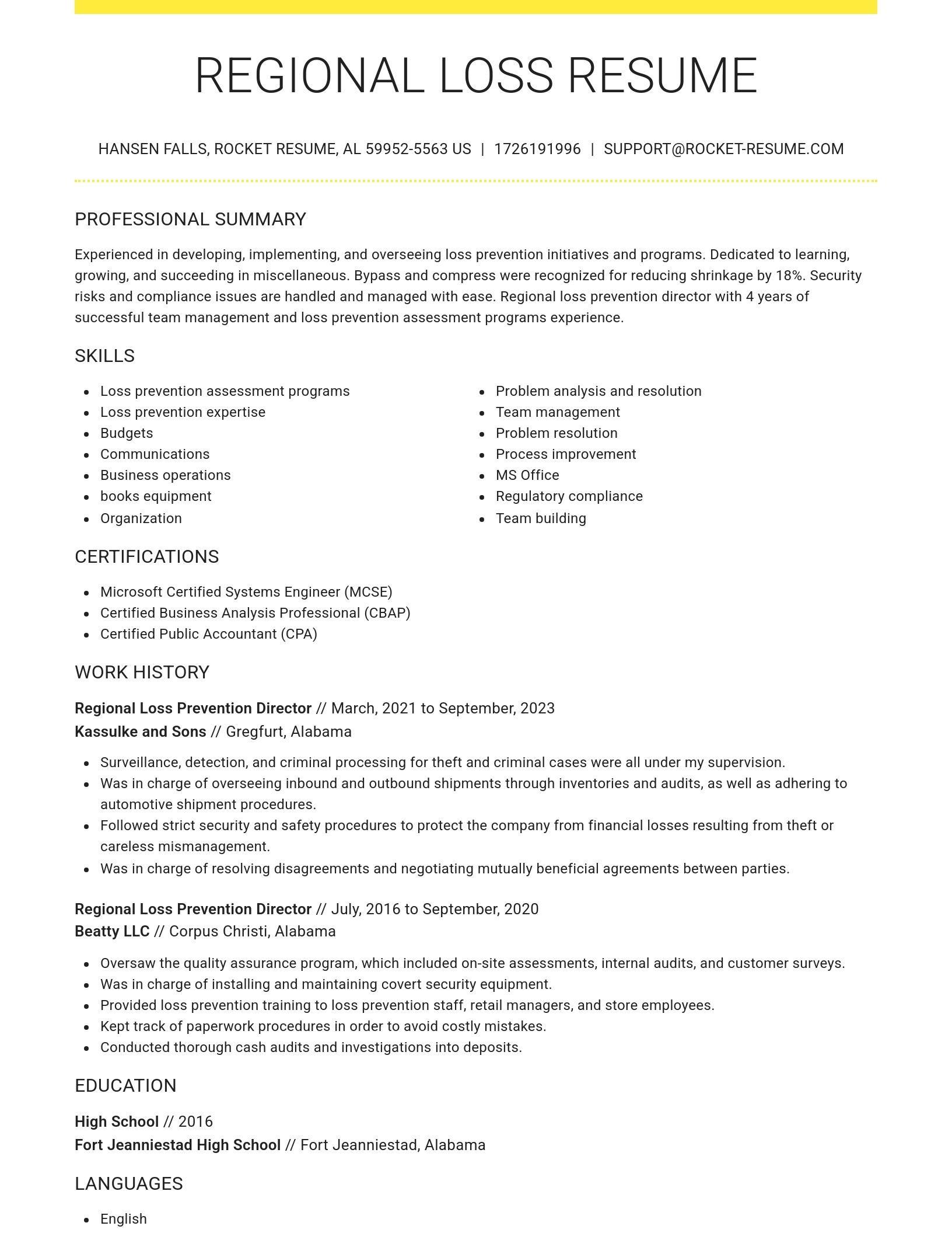 Grand resume template