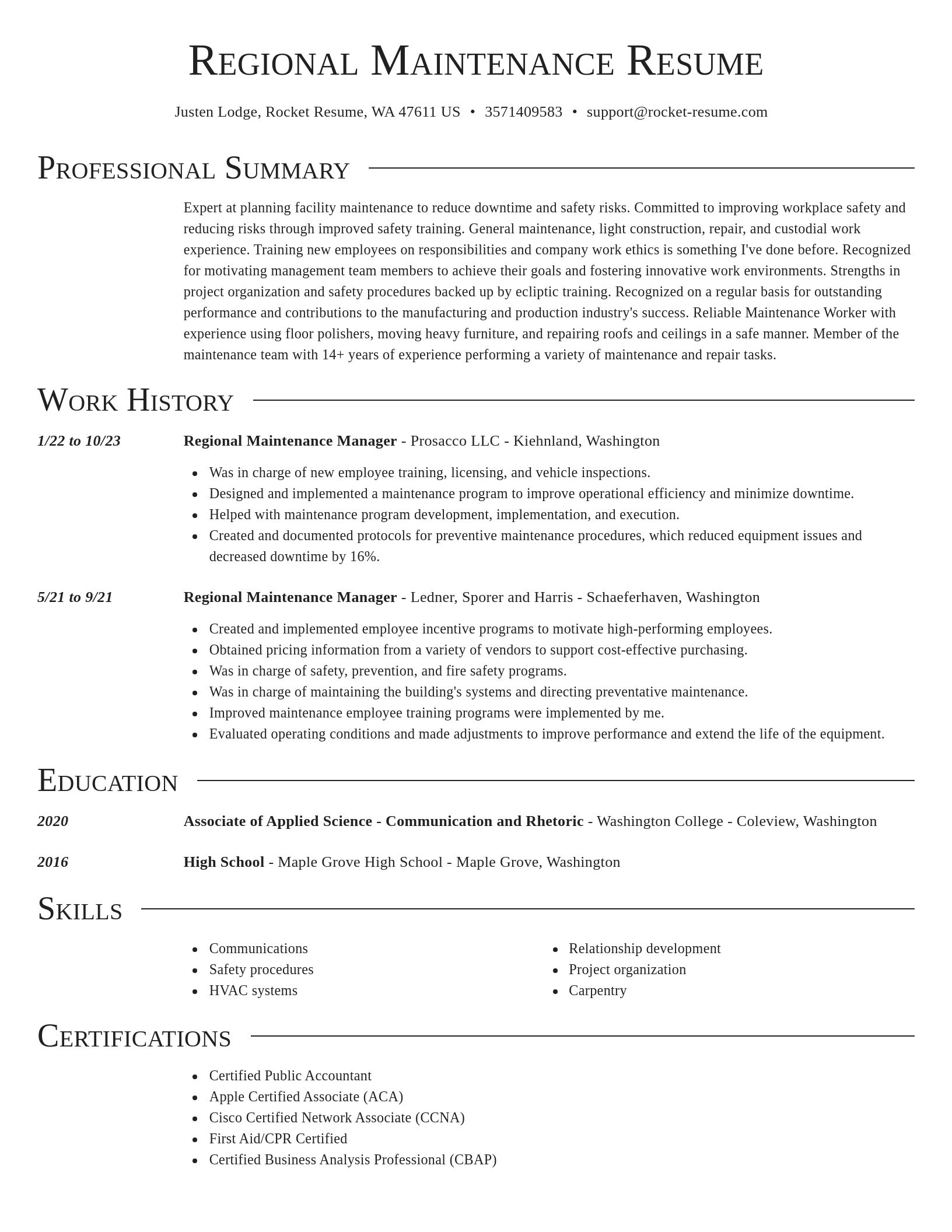 Director resume template