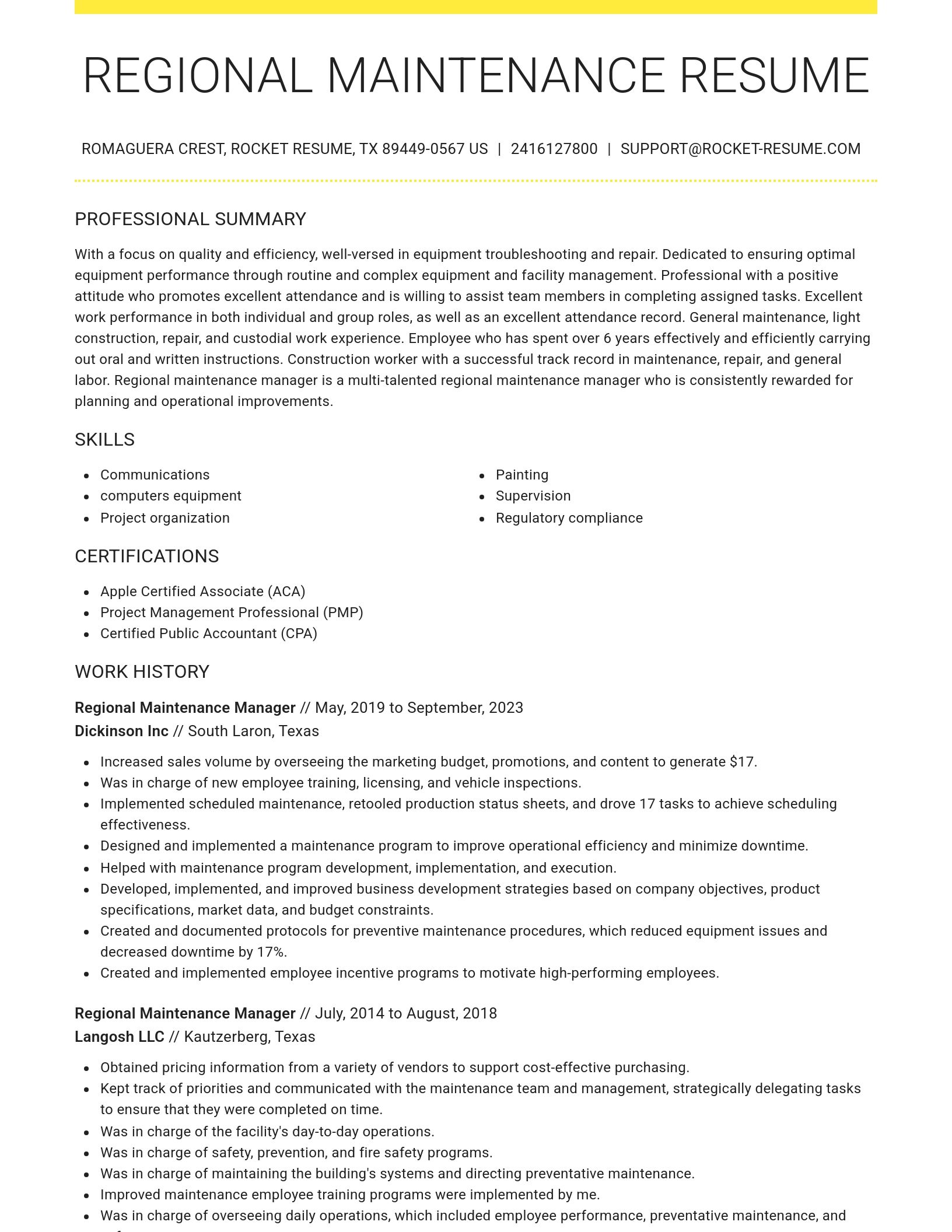 Grand resume template
