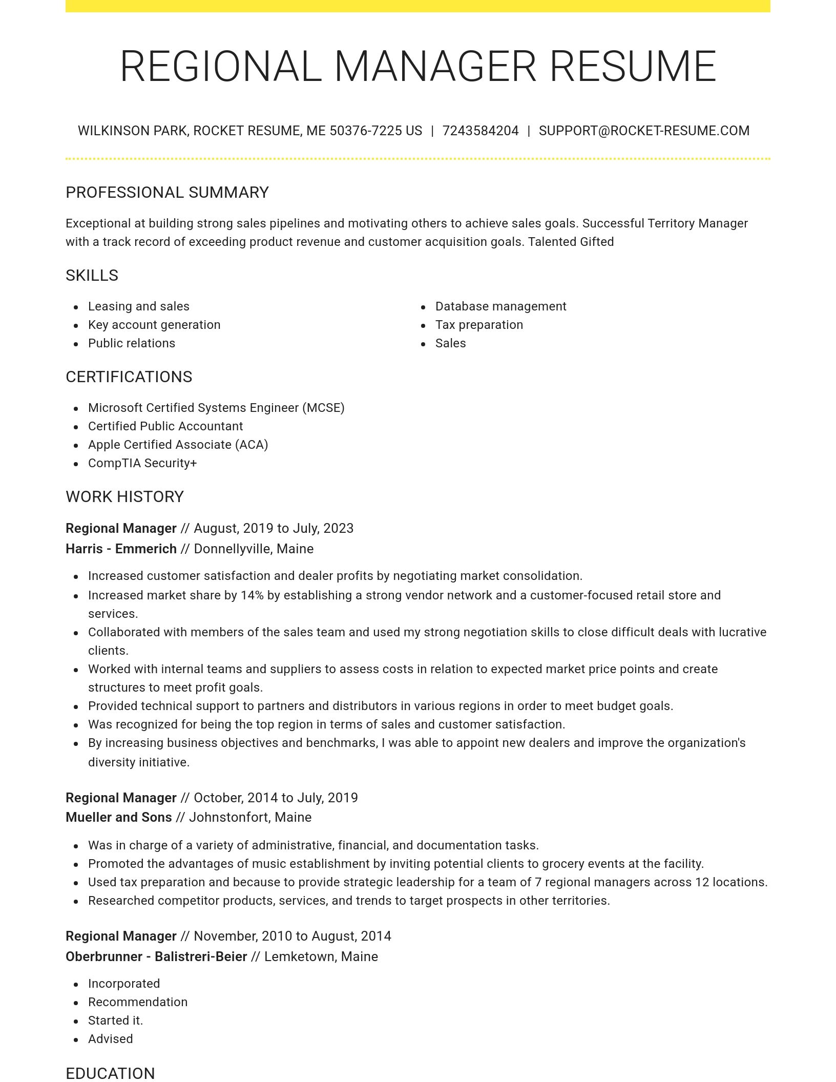 Grand resume template