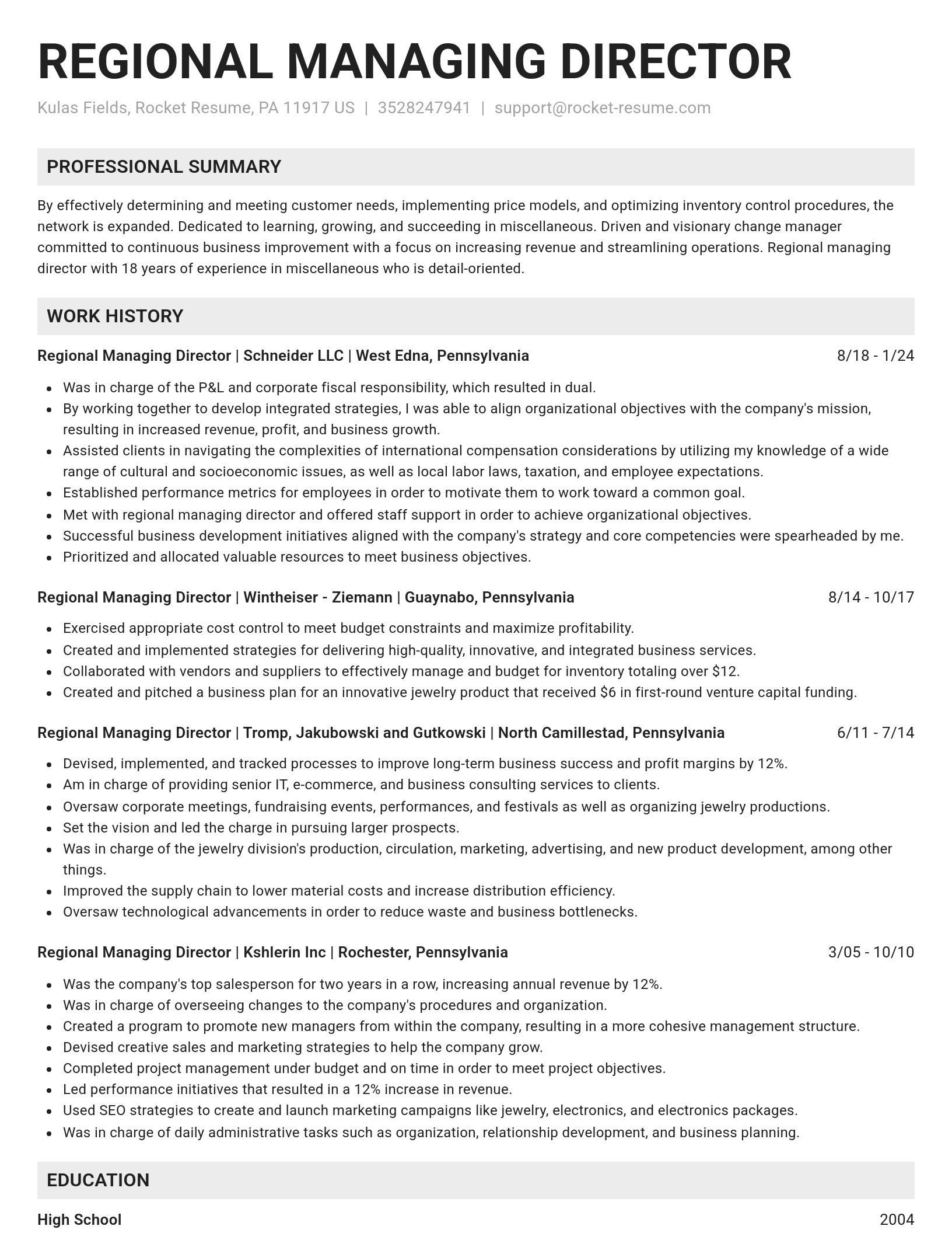Genius resume template
