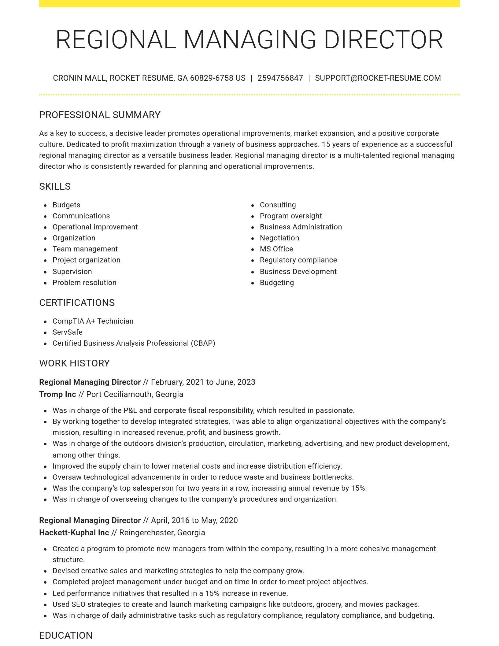 Grand resume template