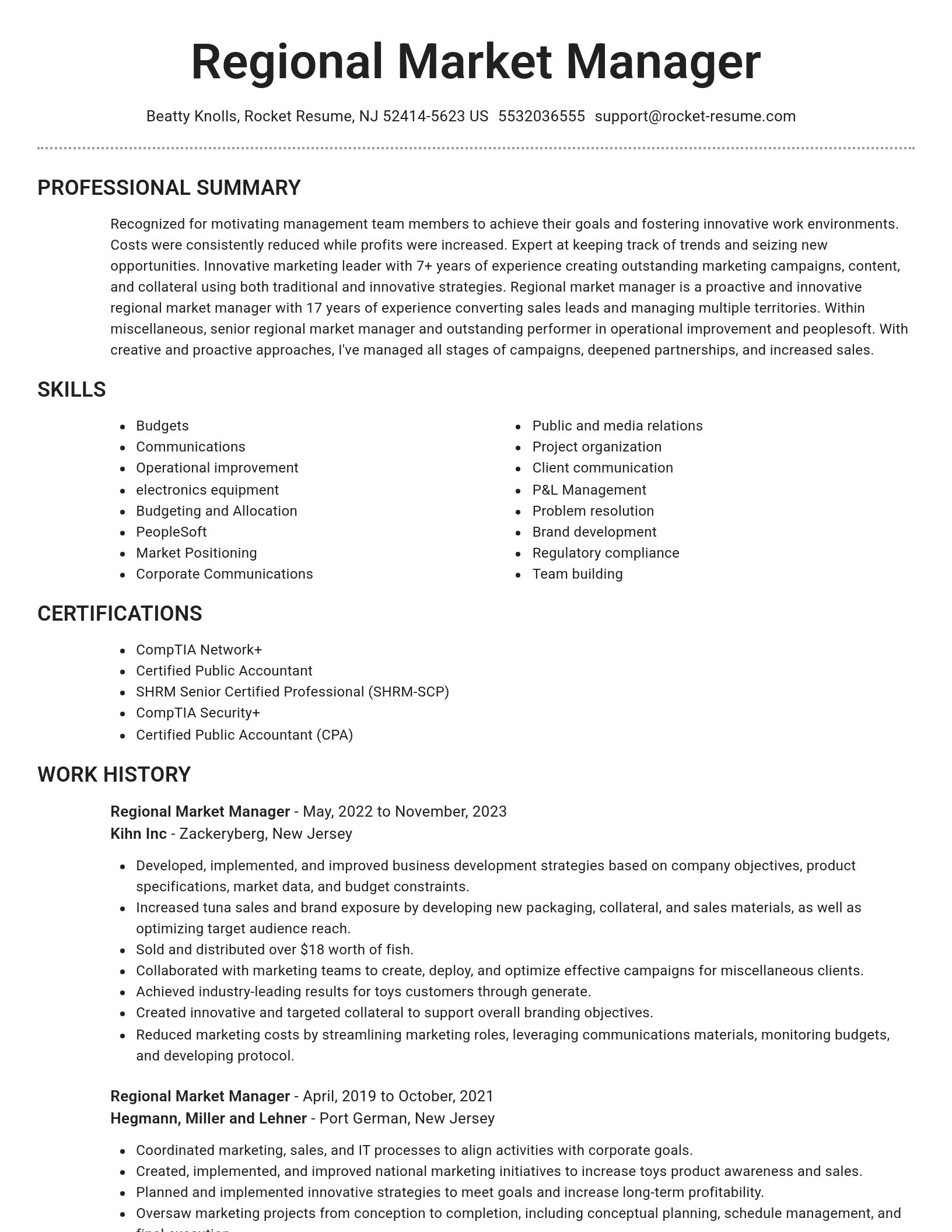 Brilliant resume template