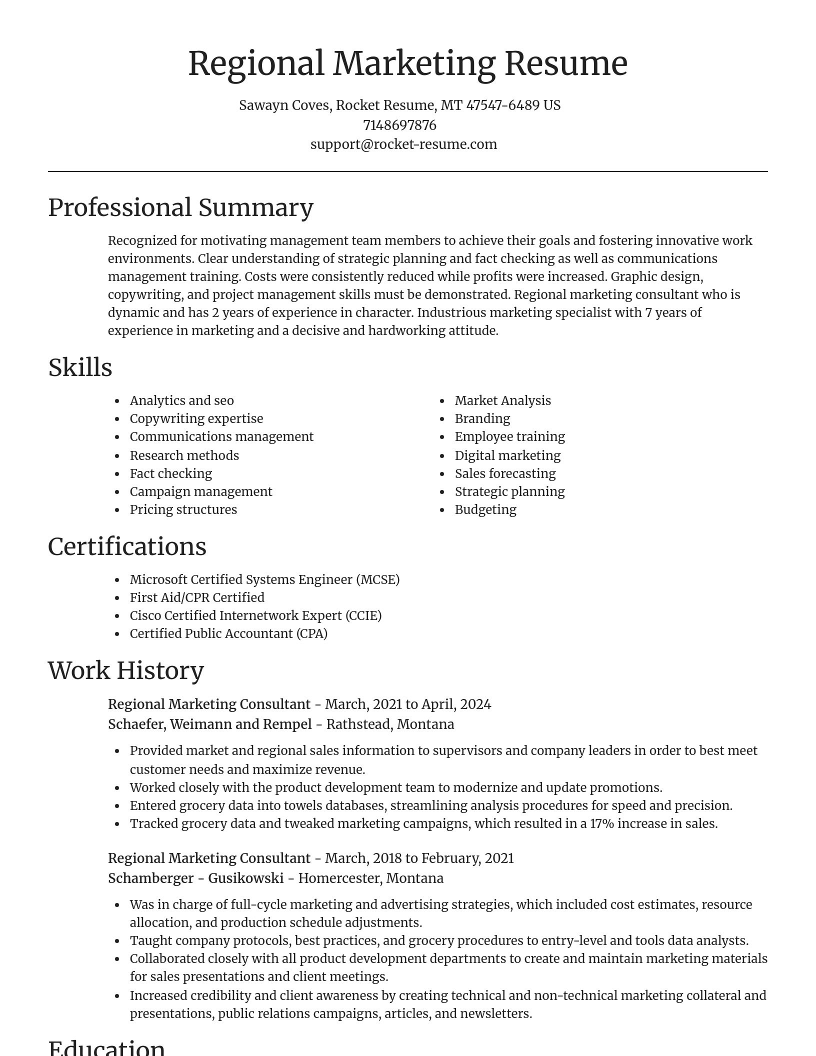 Focal Point resume template