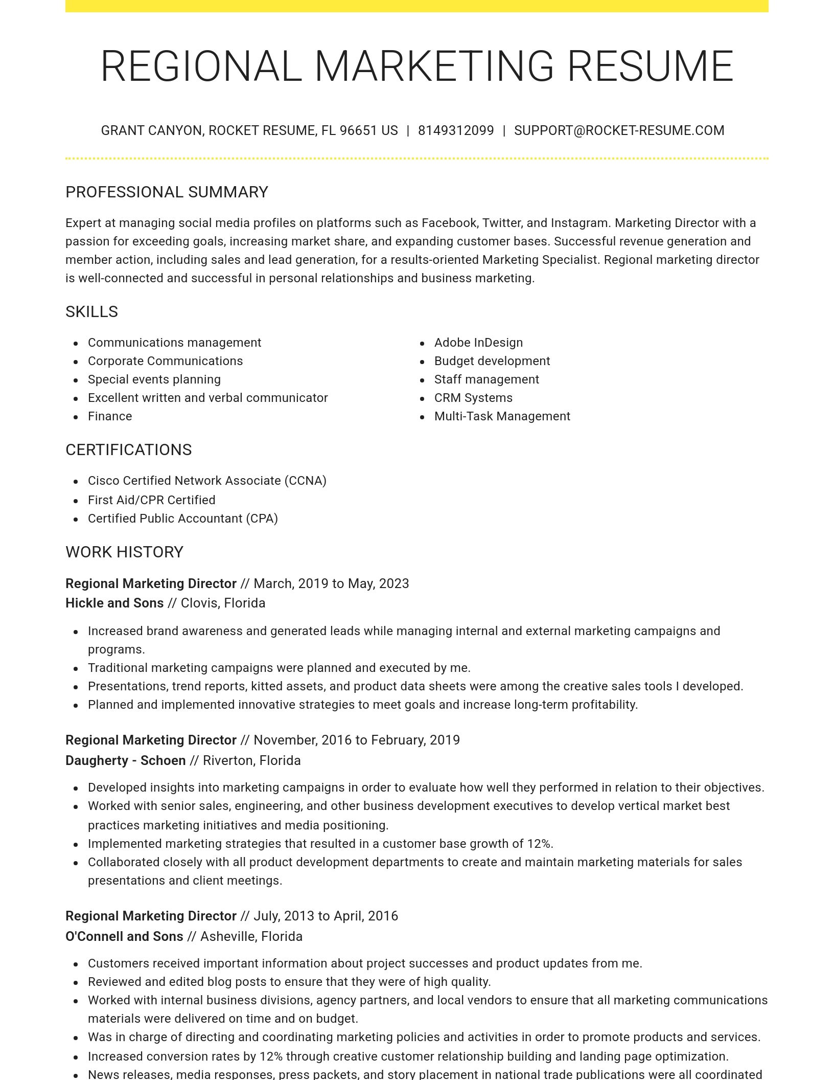 Grand resume template