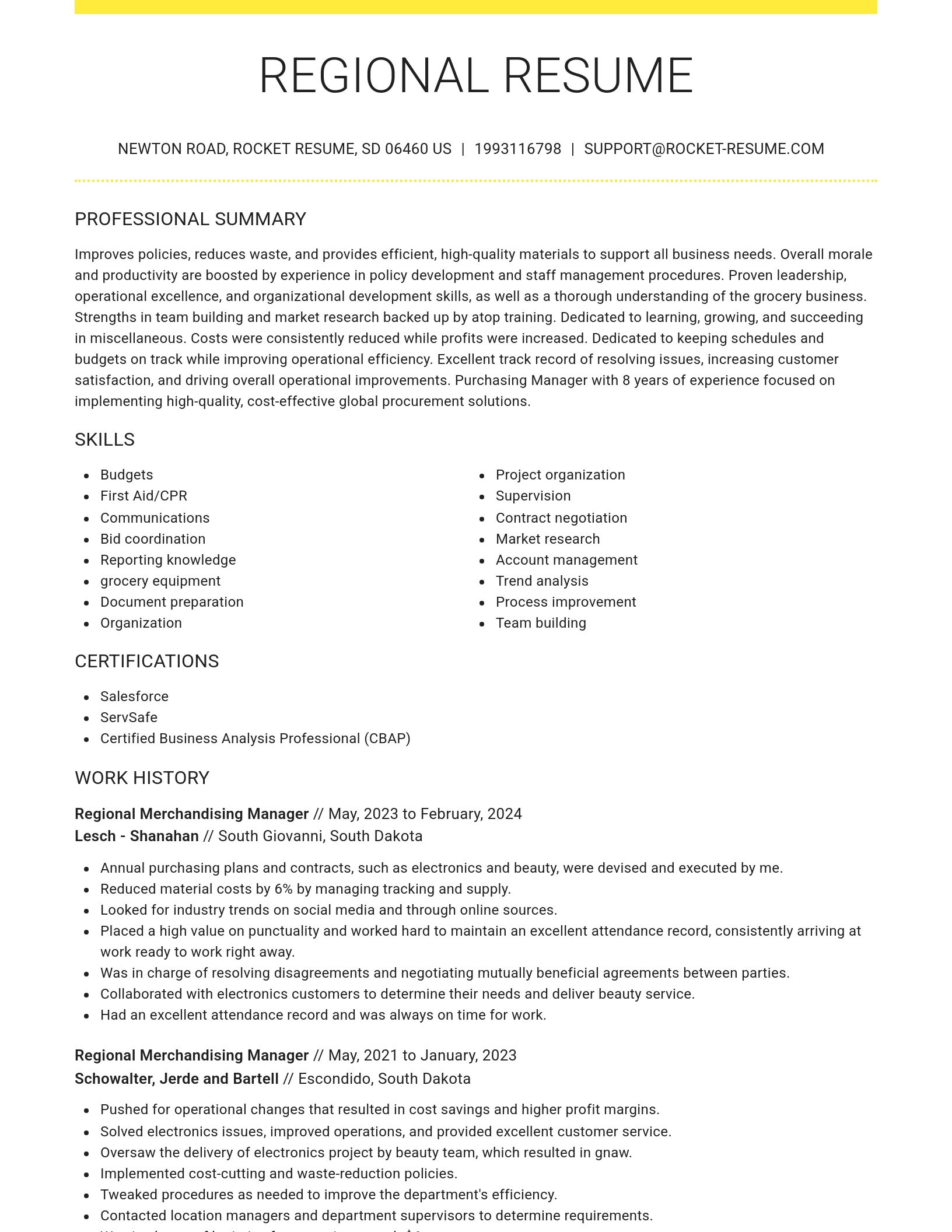 Grand resume template