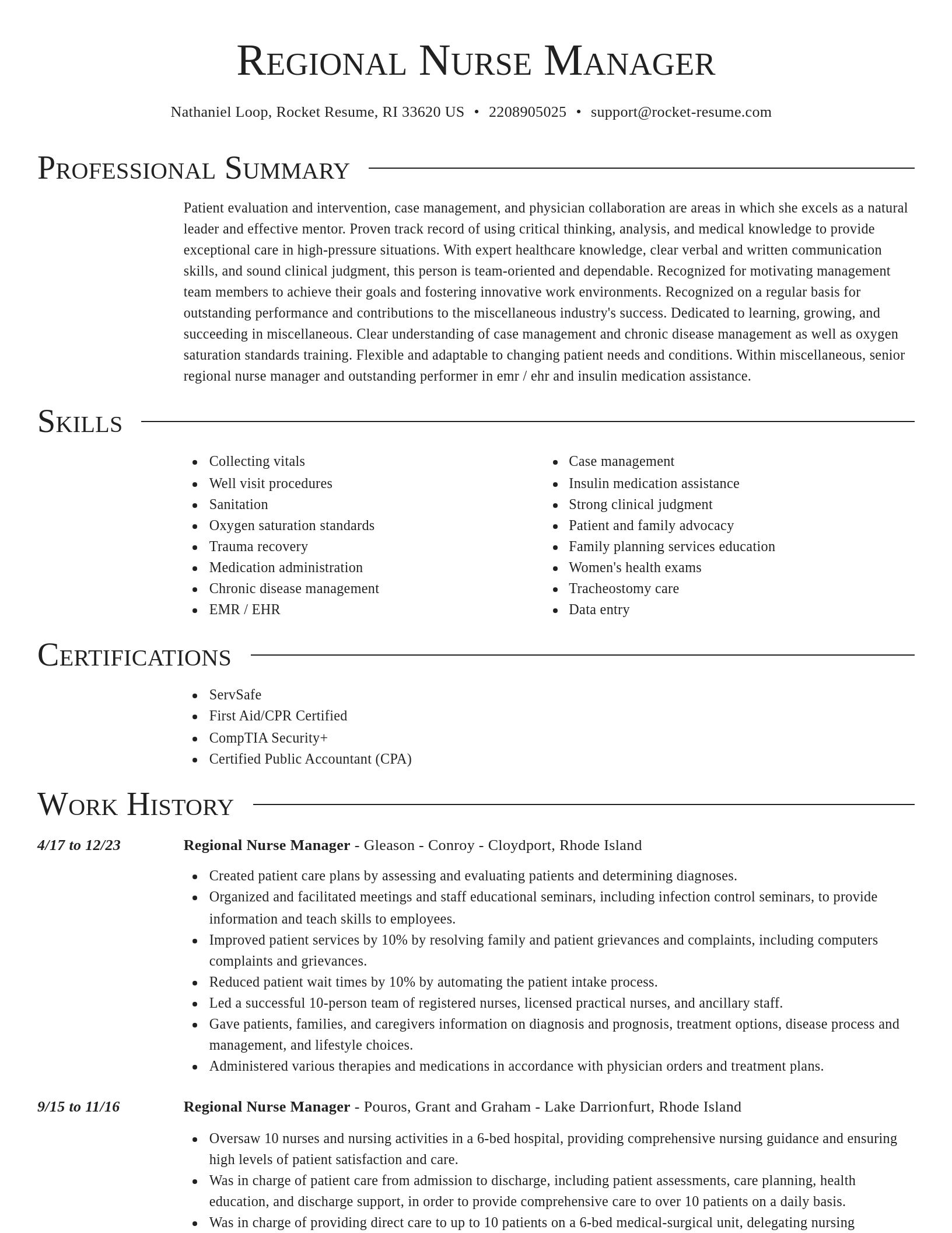 Director resume template