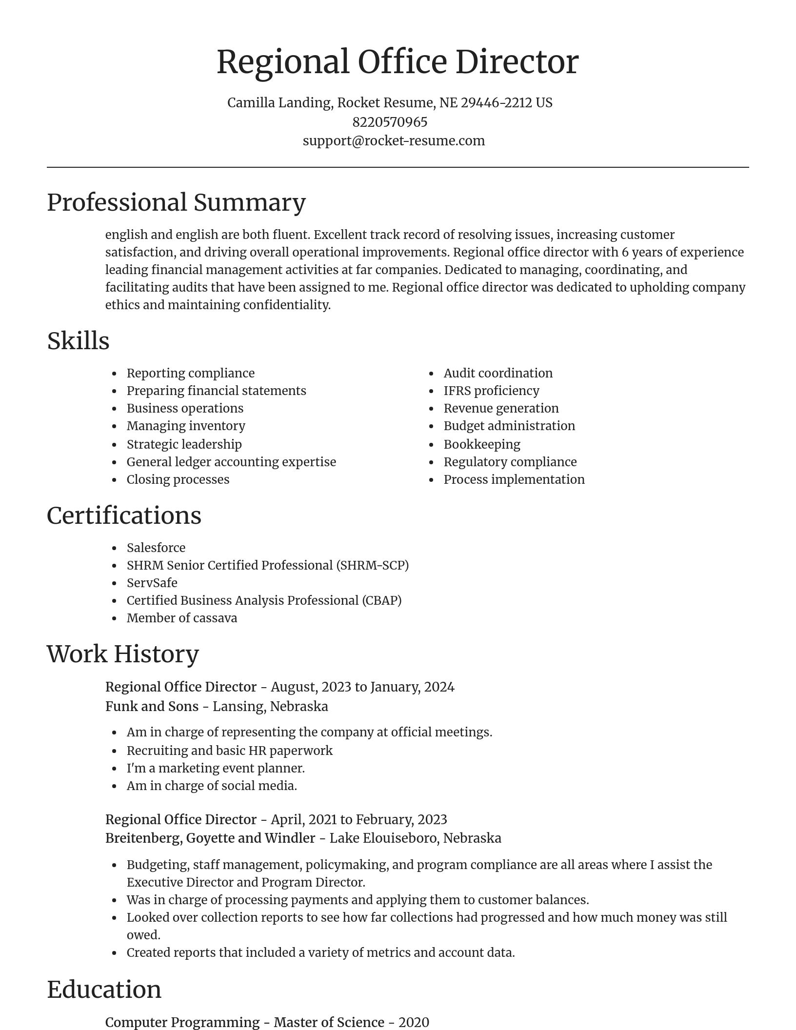 Focal Point resume template