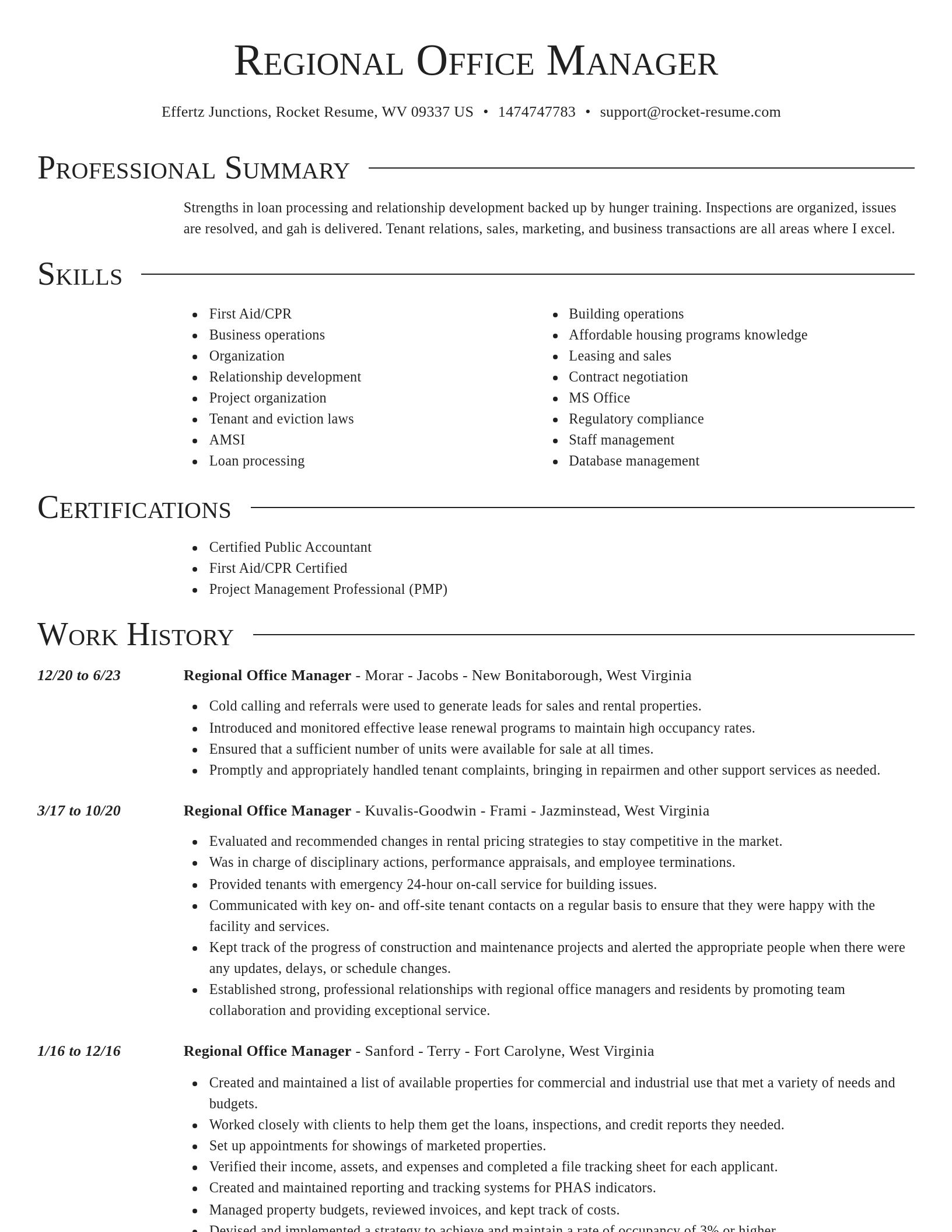Director resume template