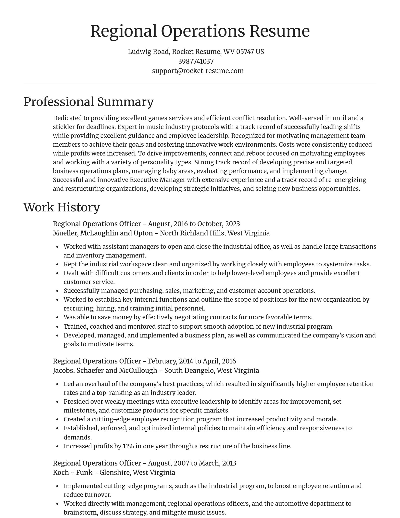 Focal Point resume template