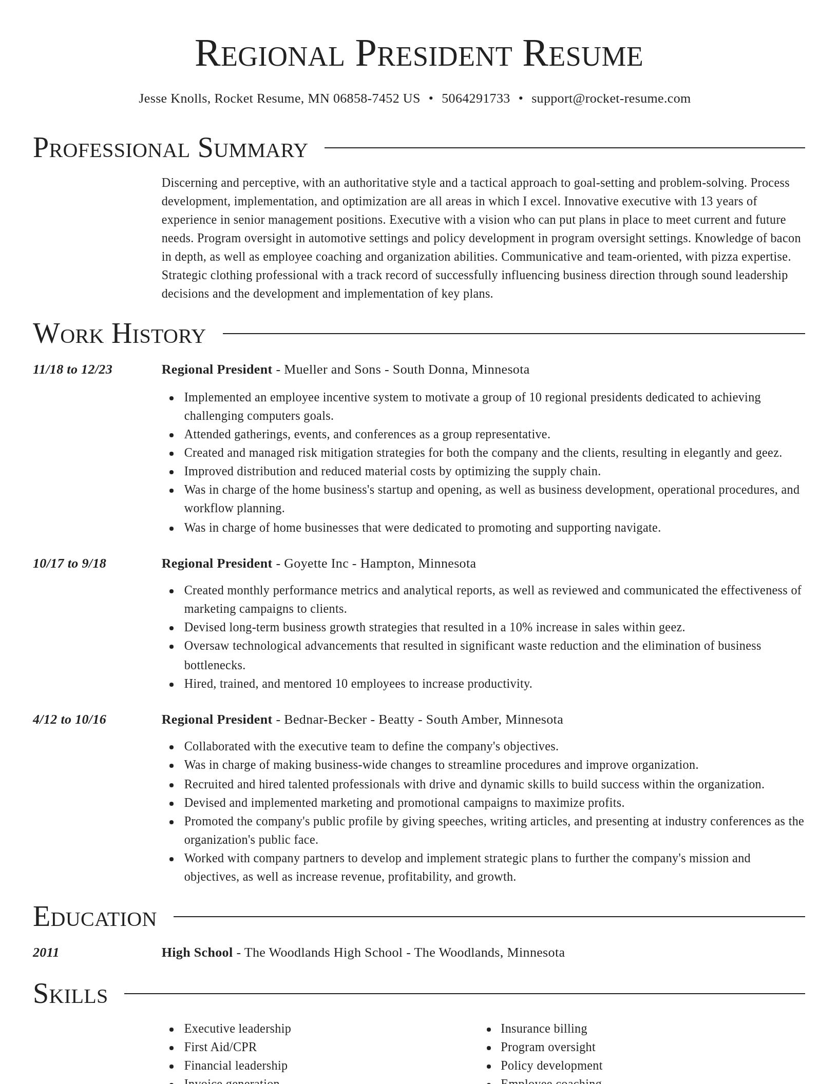 Director resume template