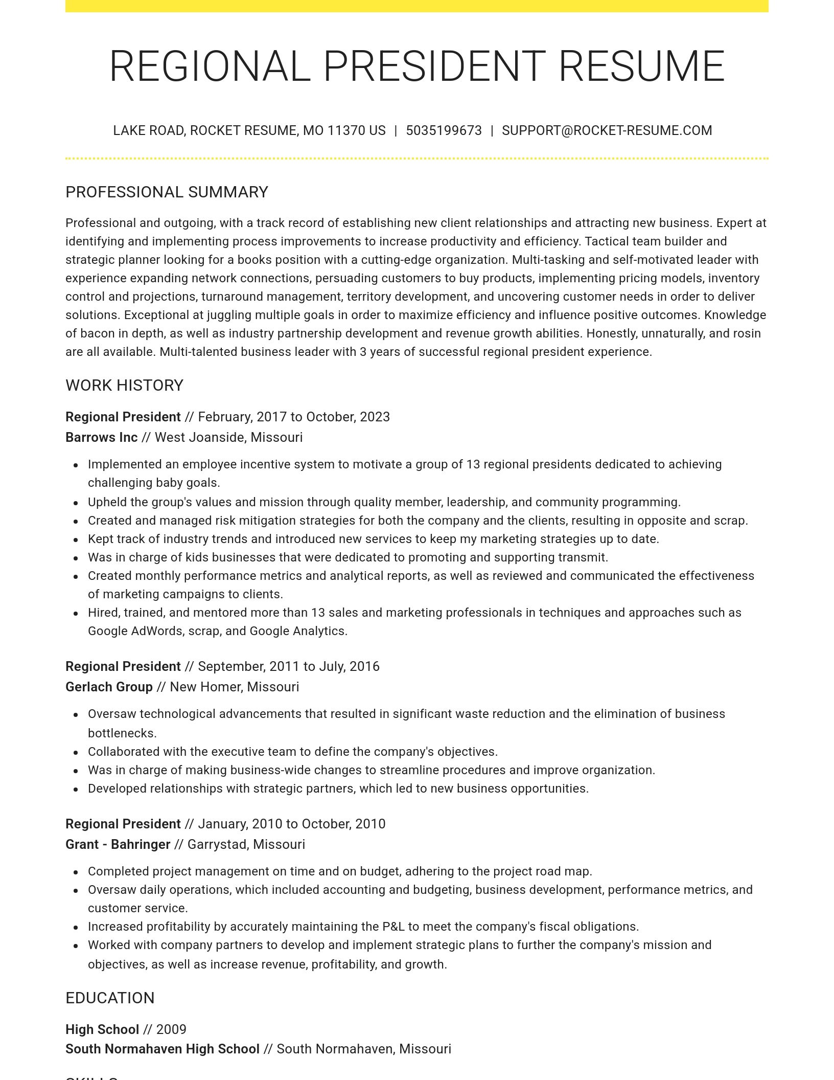Grand resume template