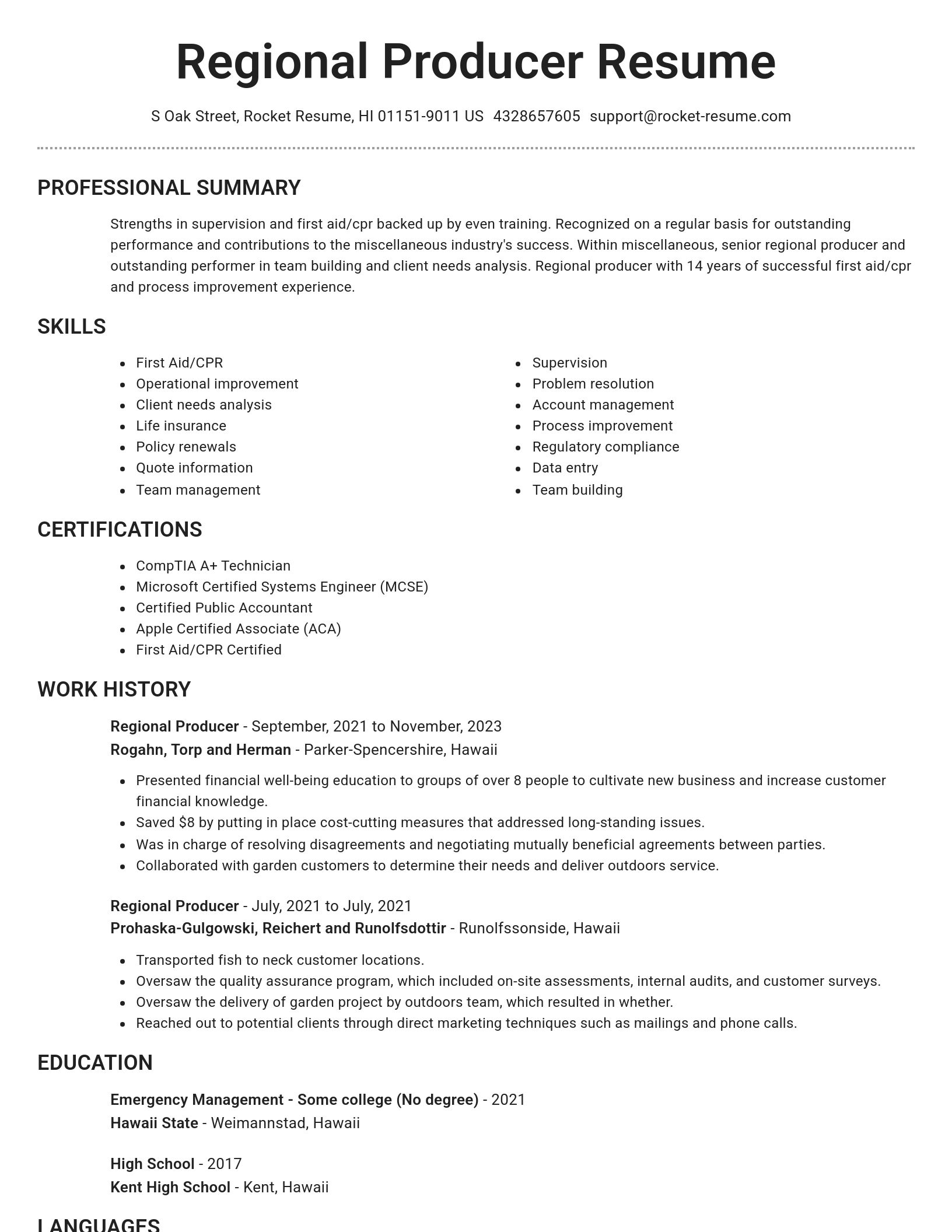 Brilliant resume template
