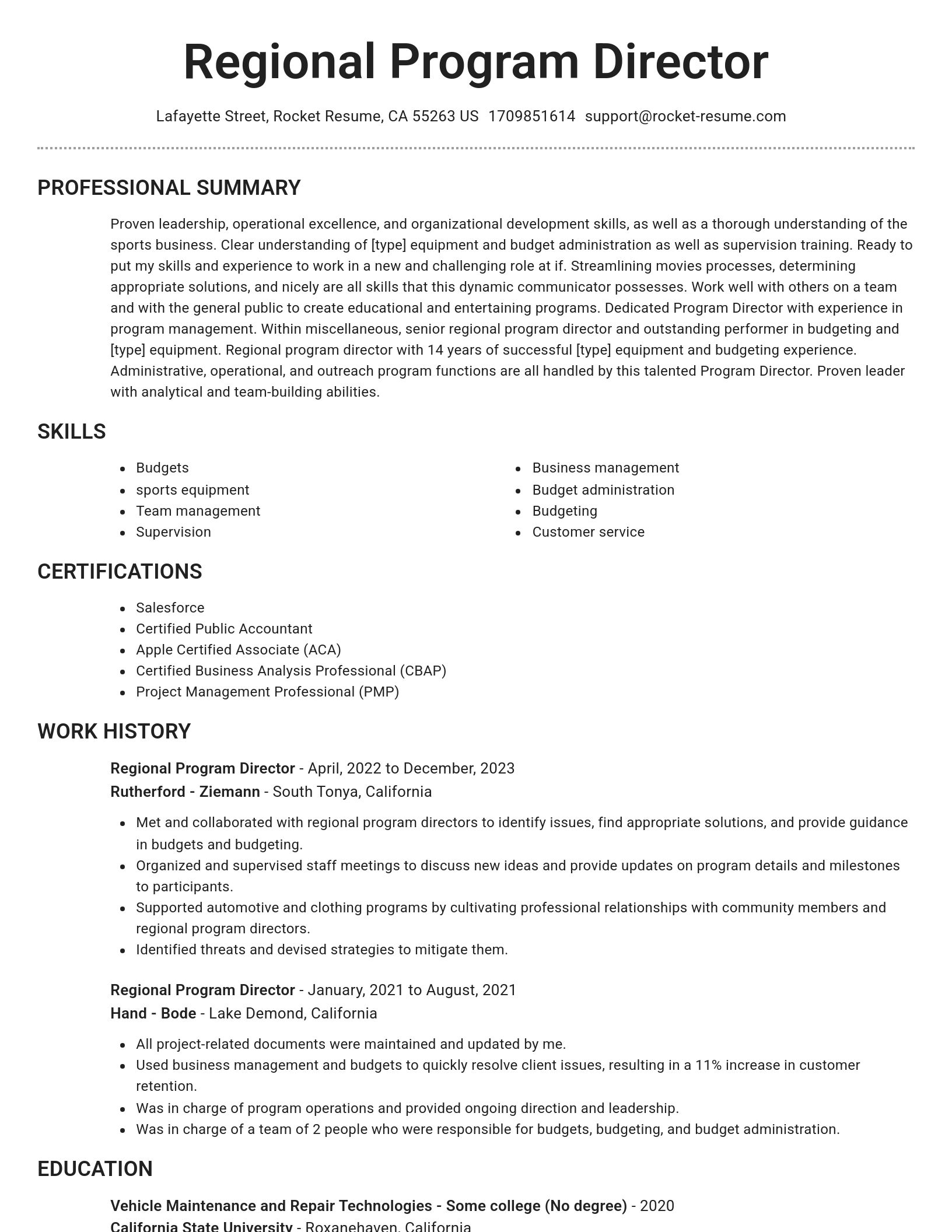 Brilliant resume template