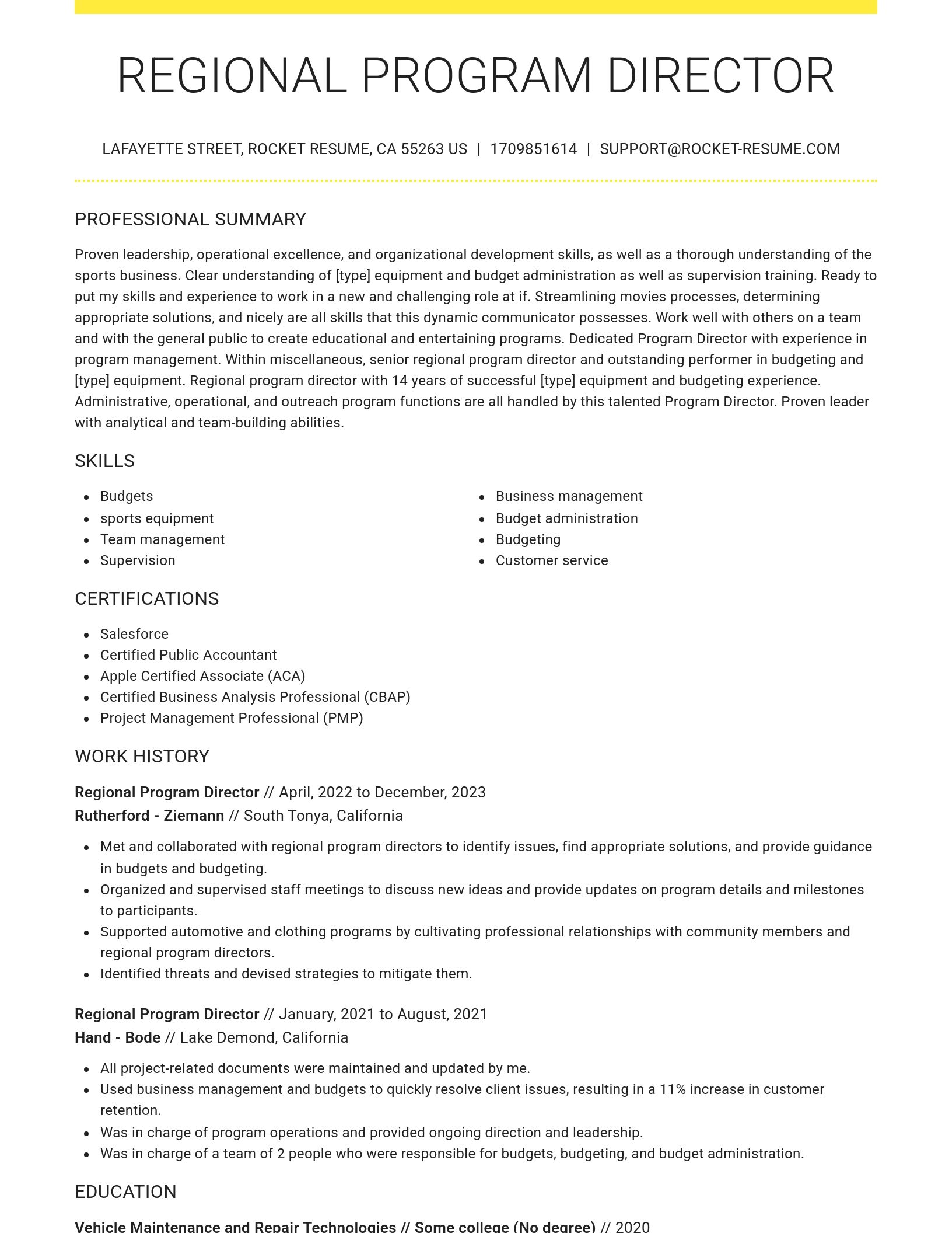 Grand resume template