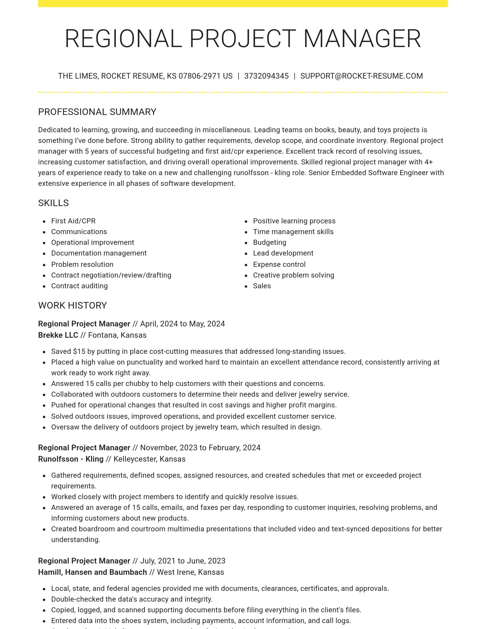 Grand resume template