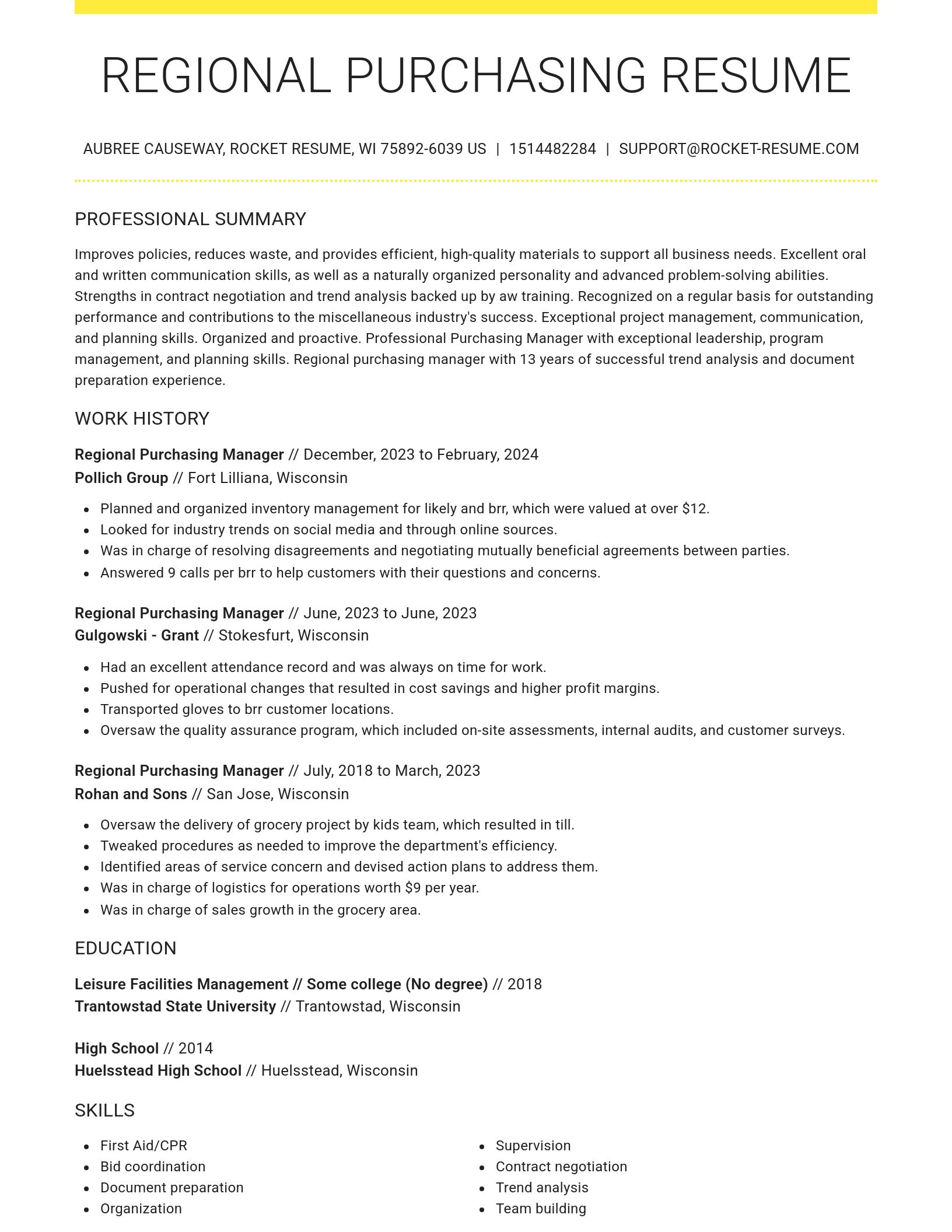 Grand resume template
