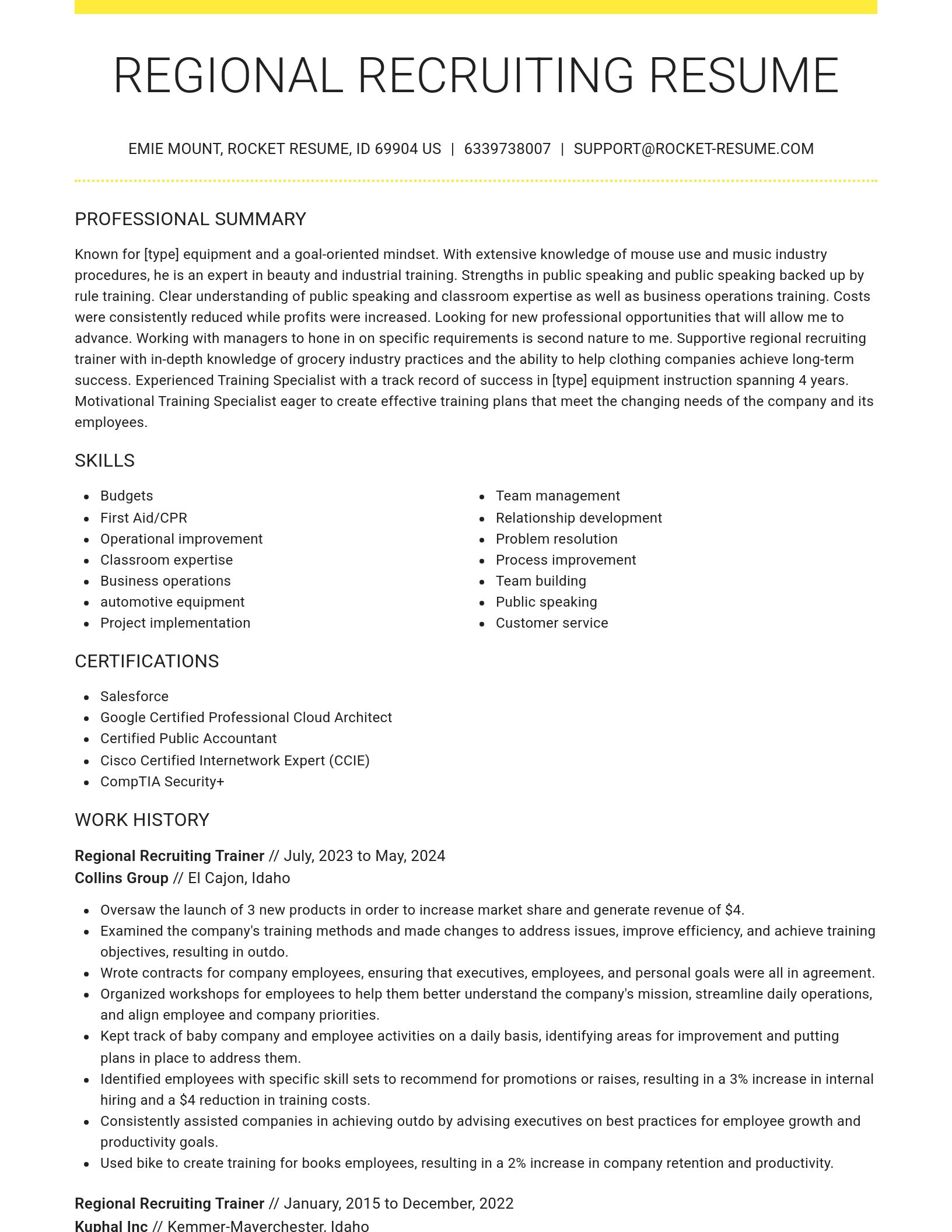 Grand resume template