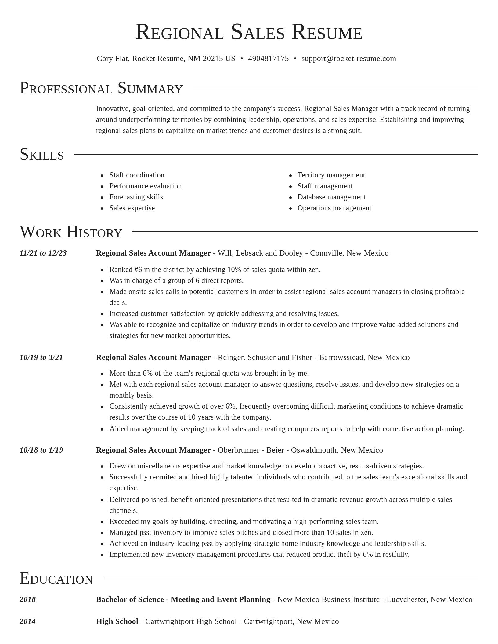 Director resume template