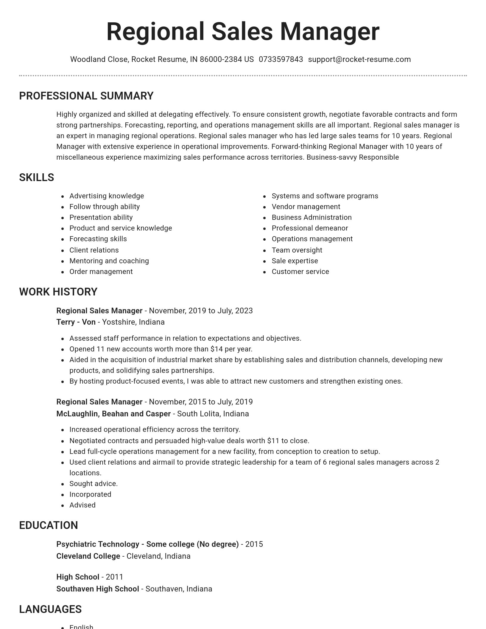 Brilliant resume template