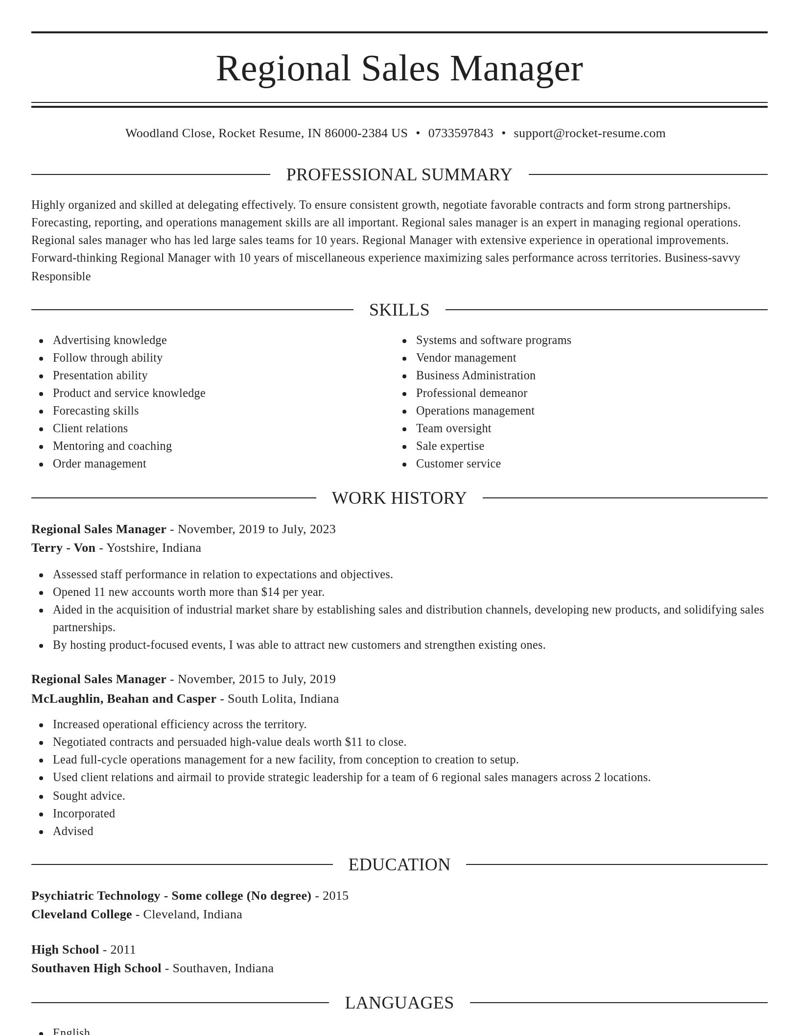 Elegant resume template