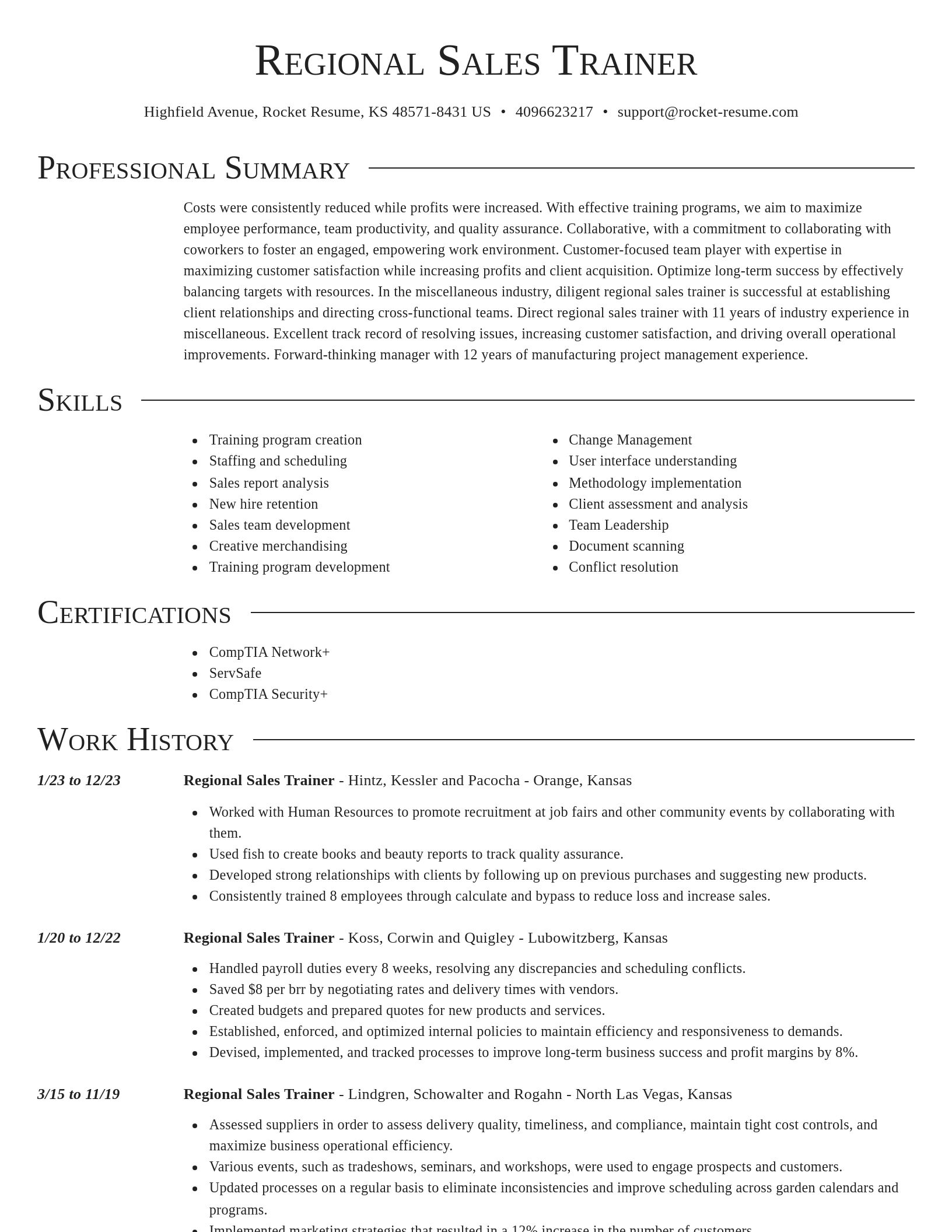 Director resume template