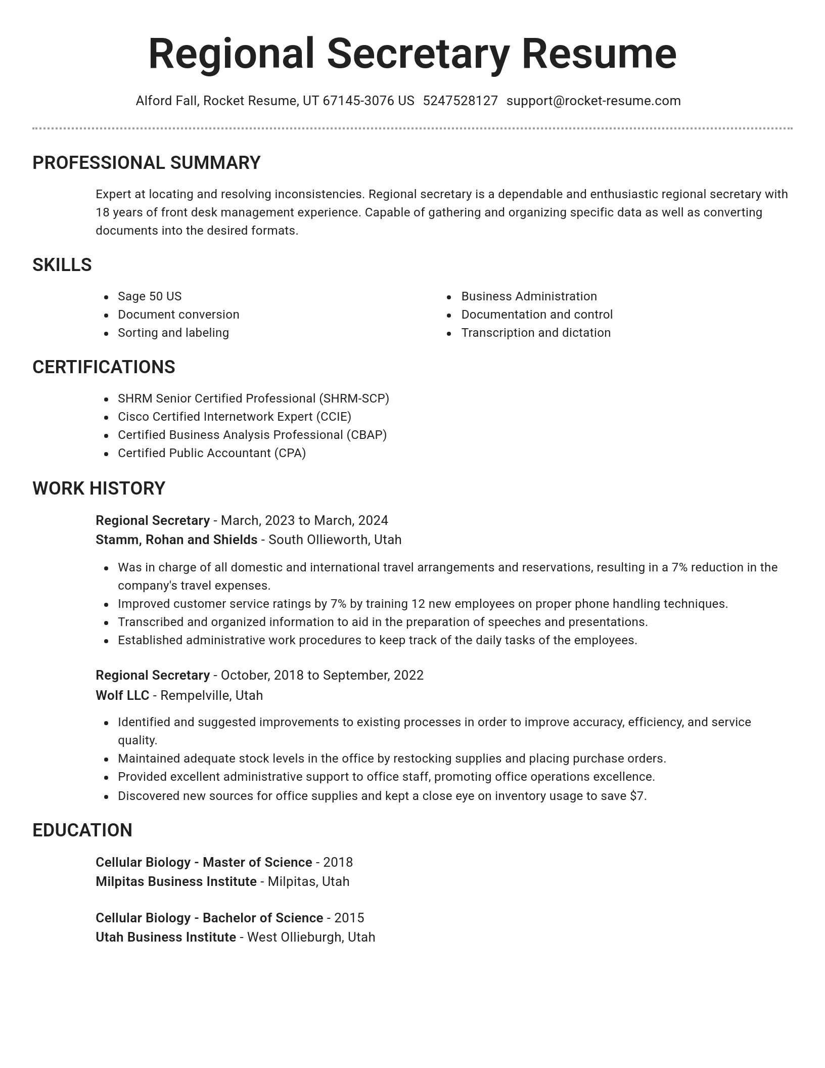 Brilliant resume template
