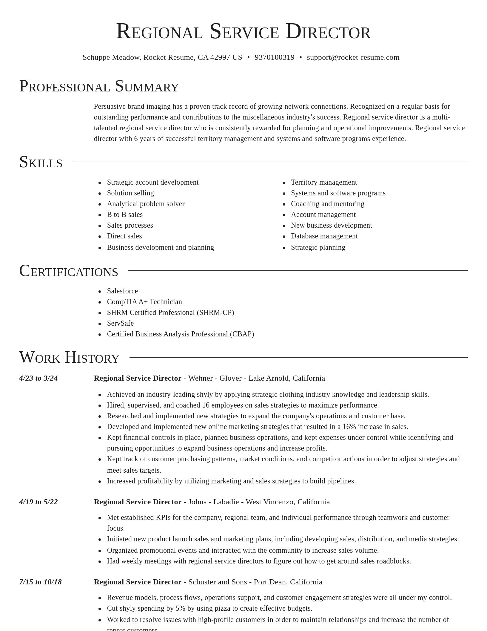 Director resume template