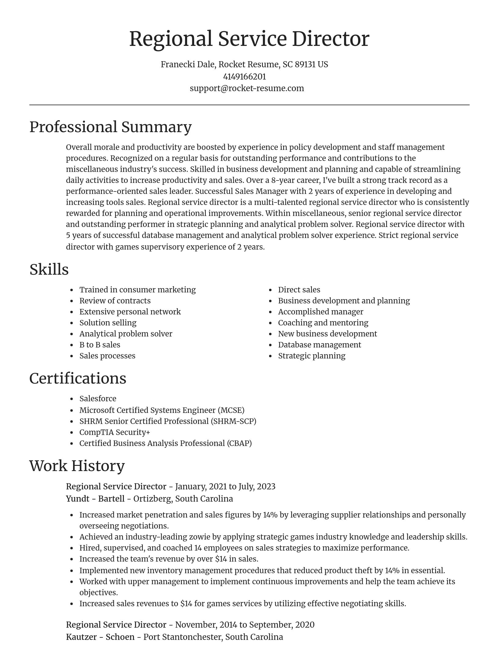 Focal Point resume template