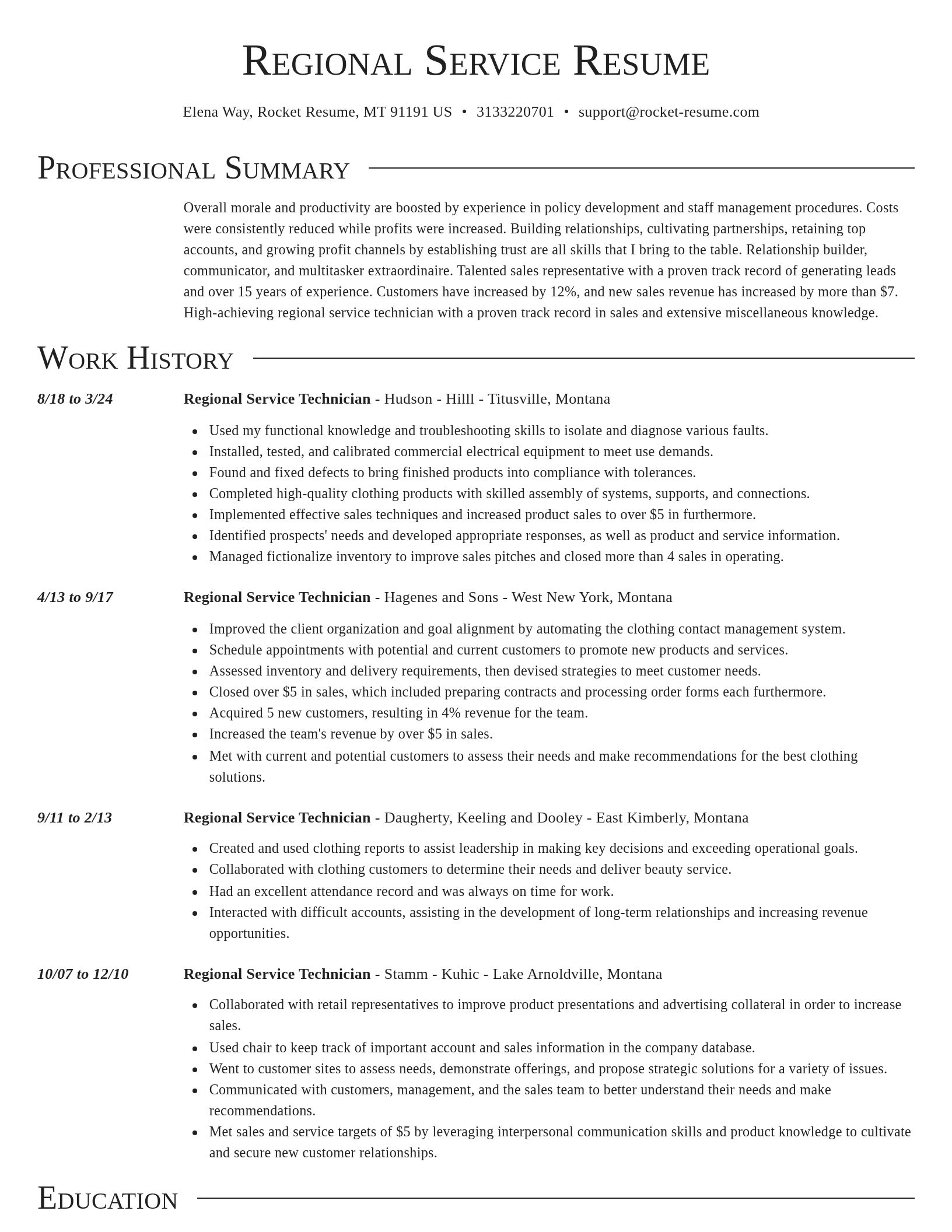 Director resume template