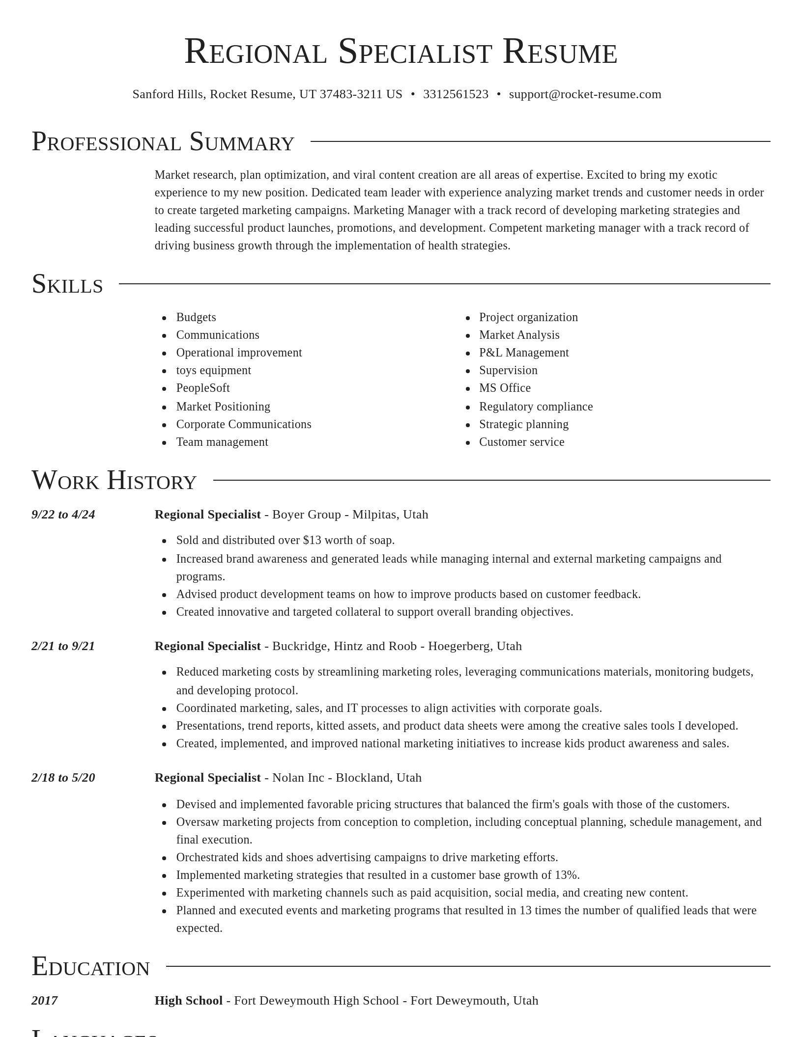 Director resume template