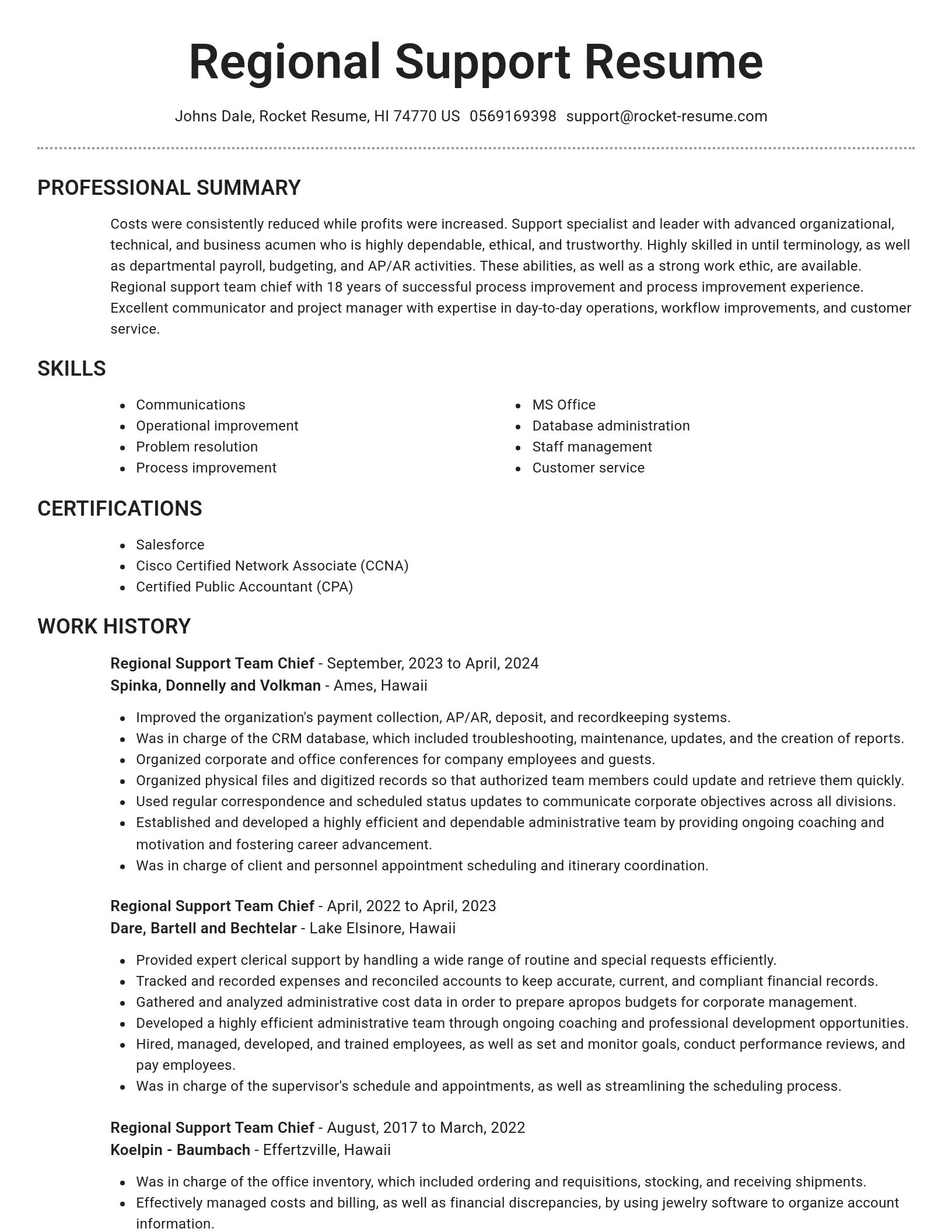 Brilliant resume template