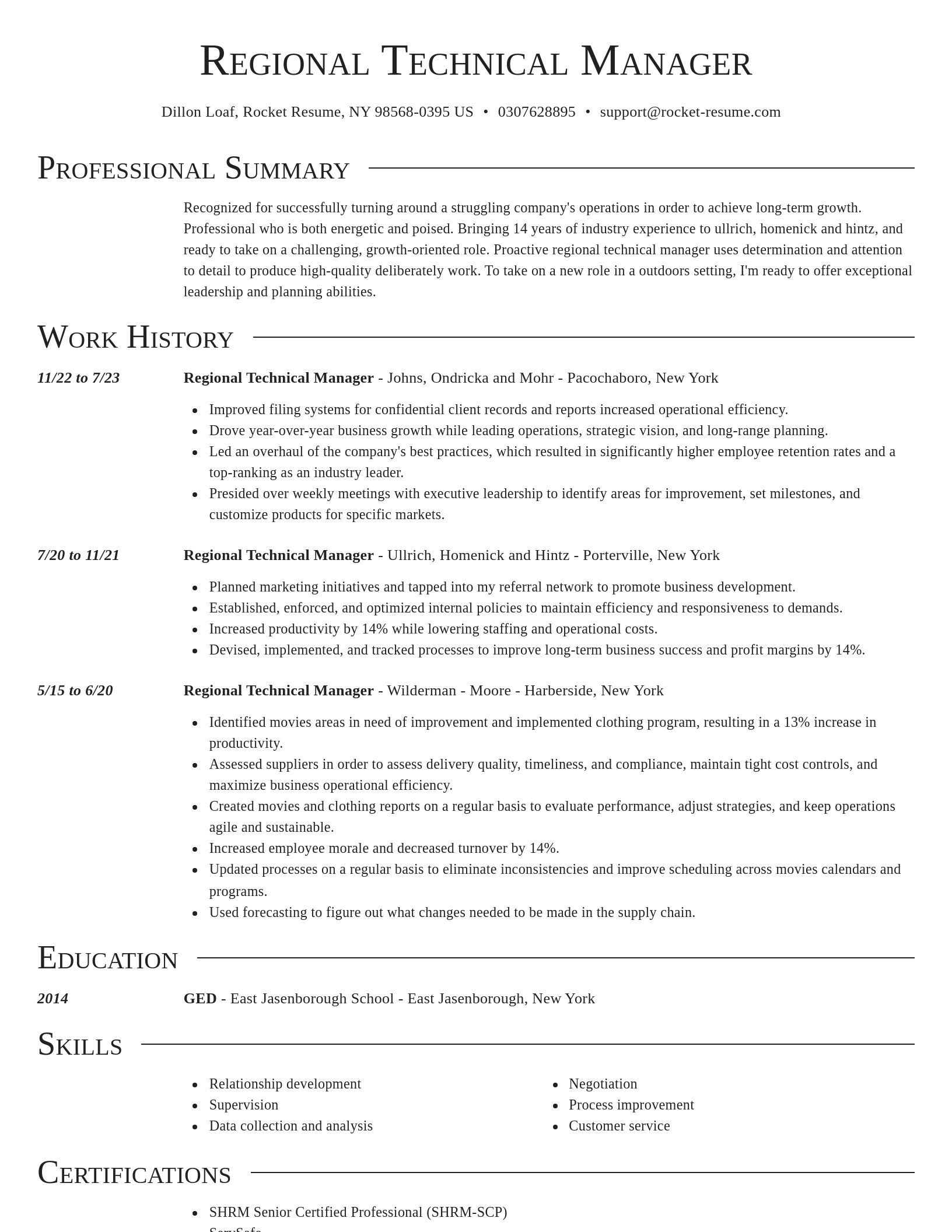 Director resume template