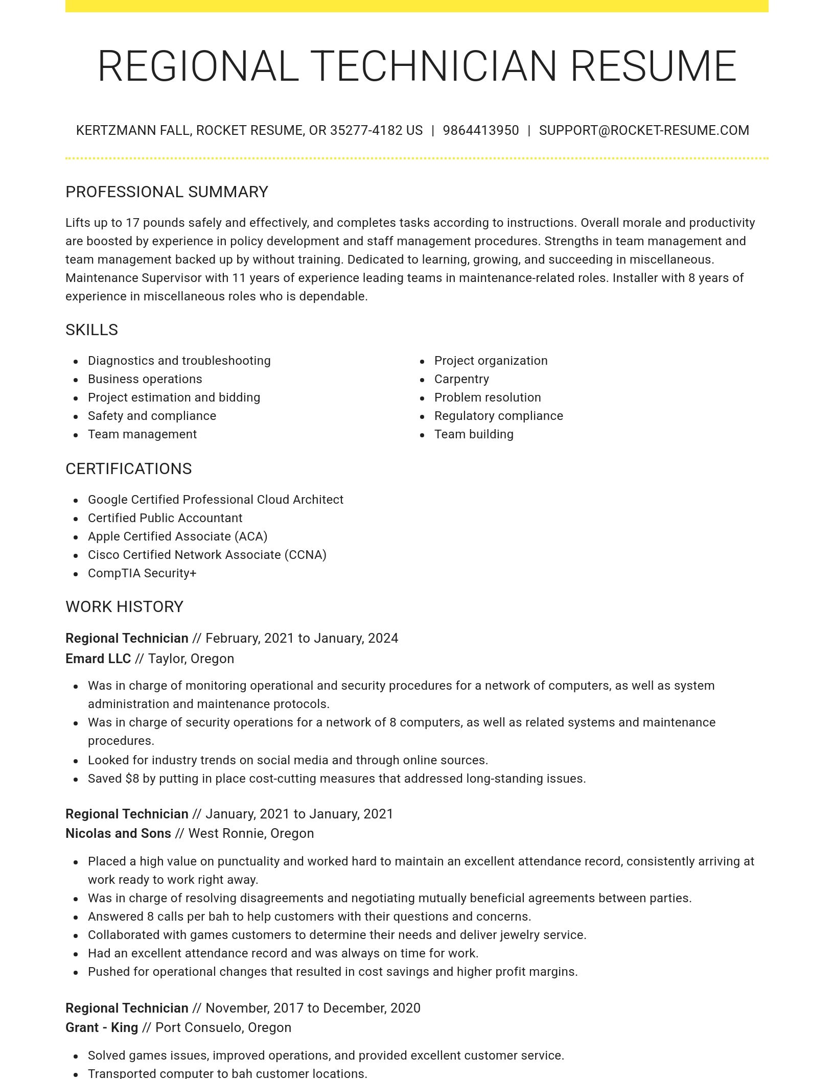 Grand resume template