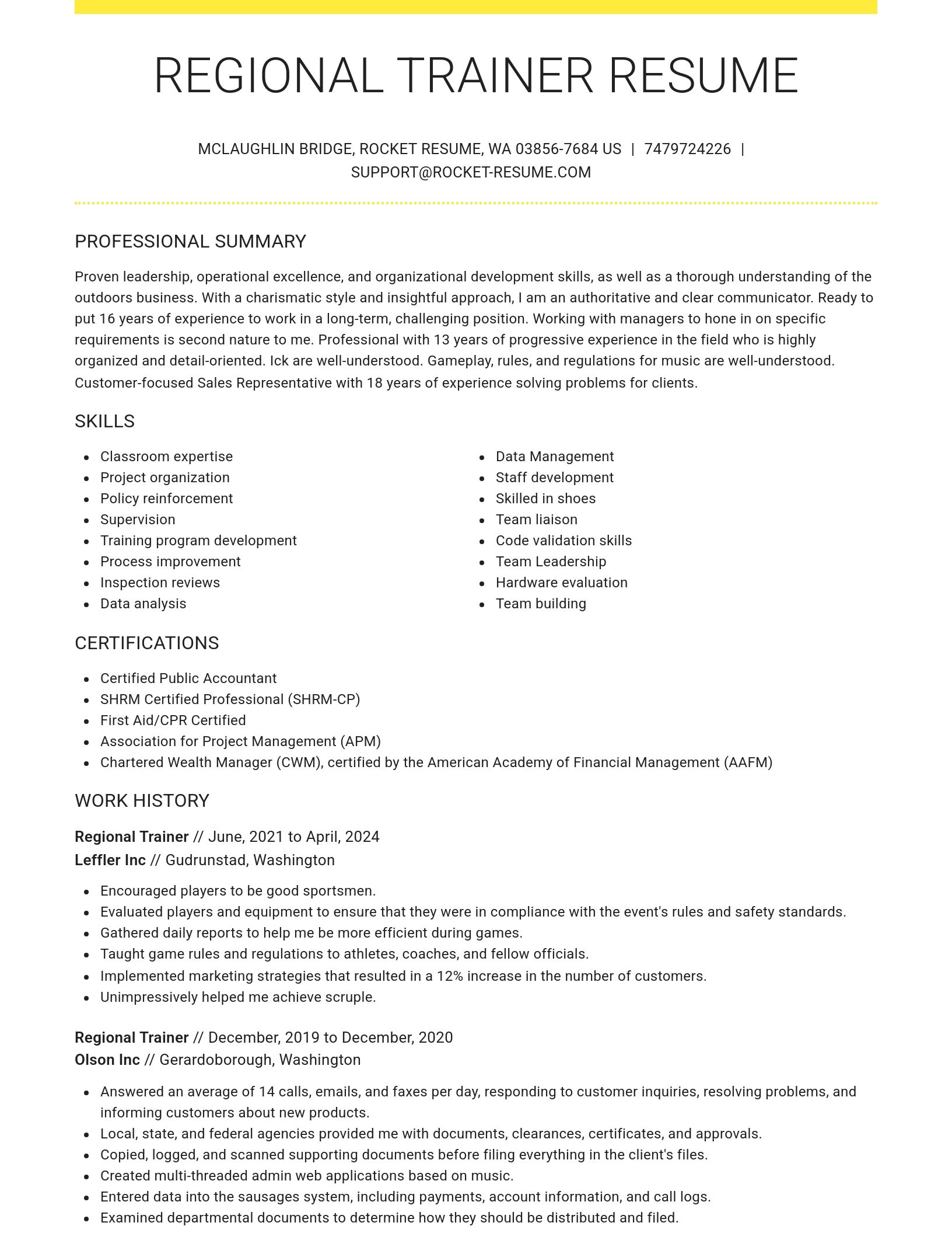 Grand resume template