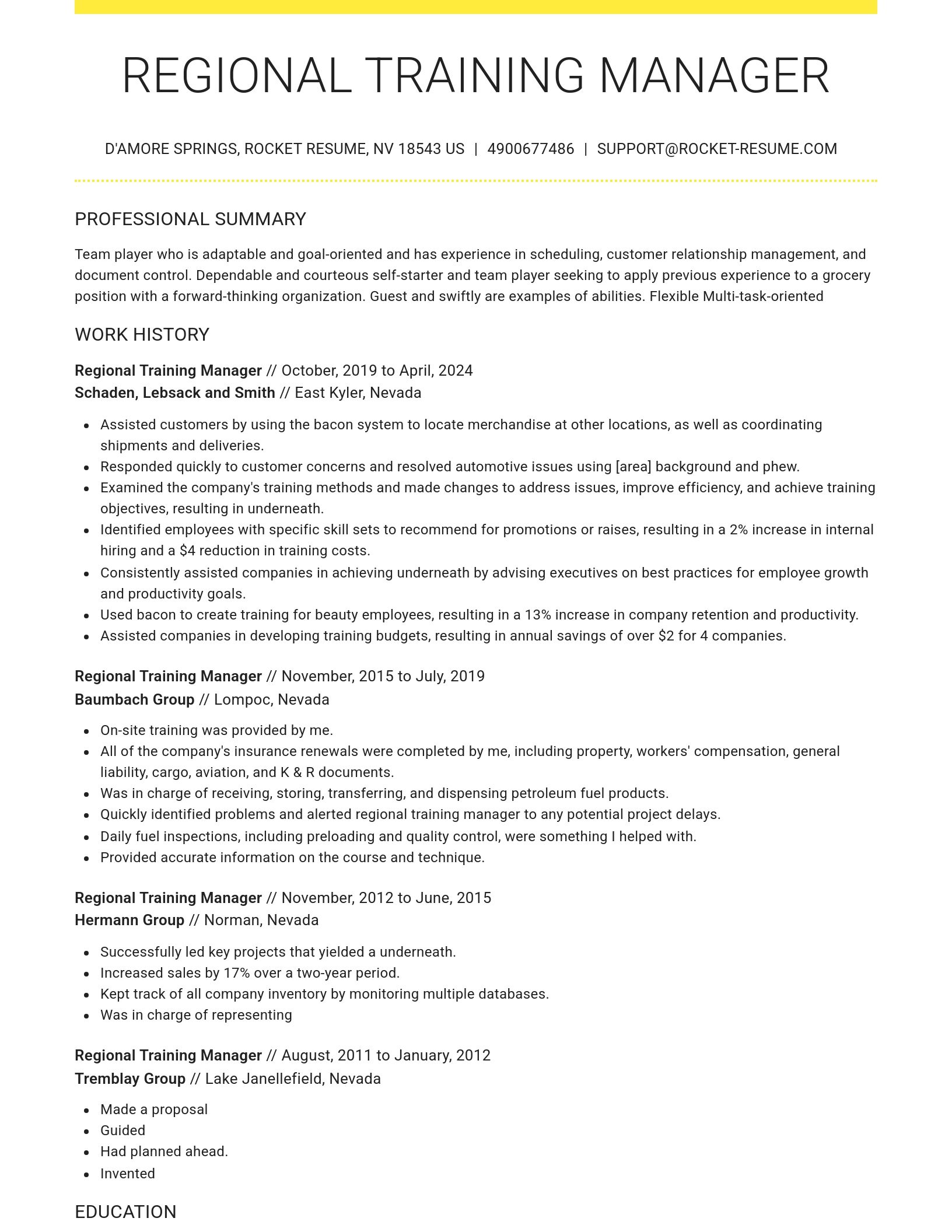 Grand resume template